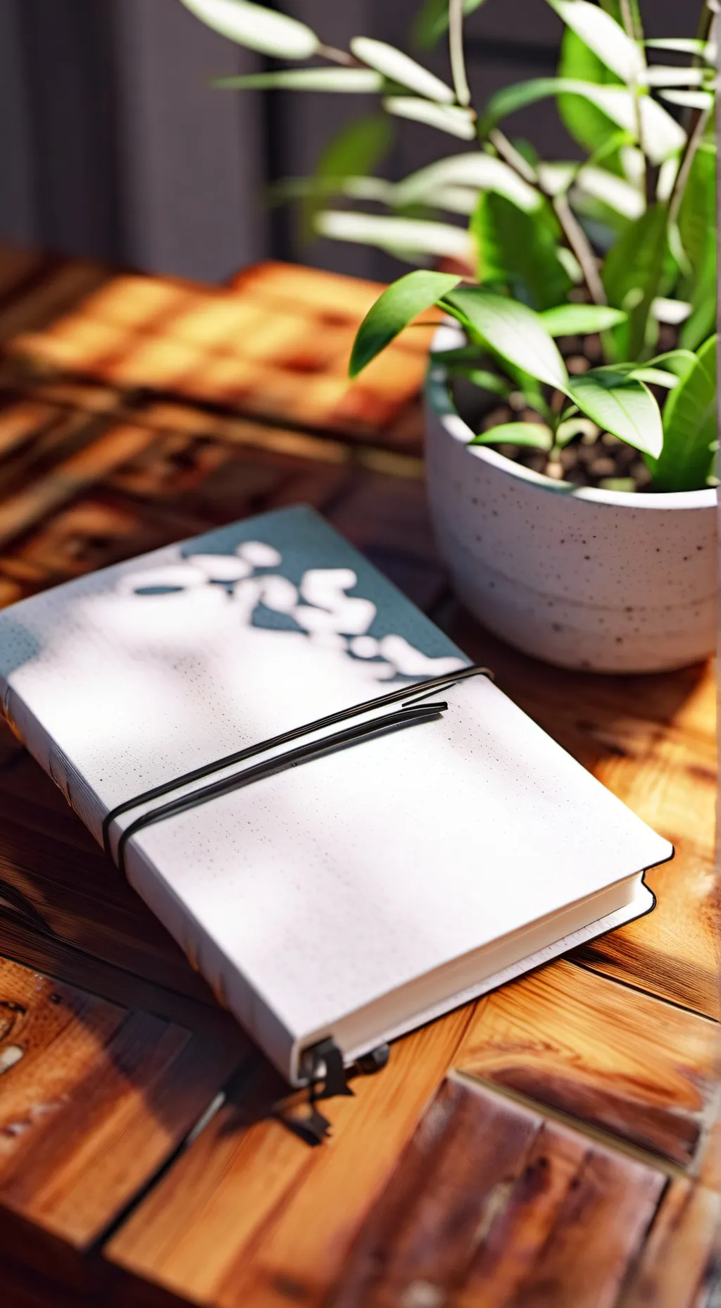 ai character: a notebook  background