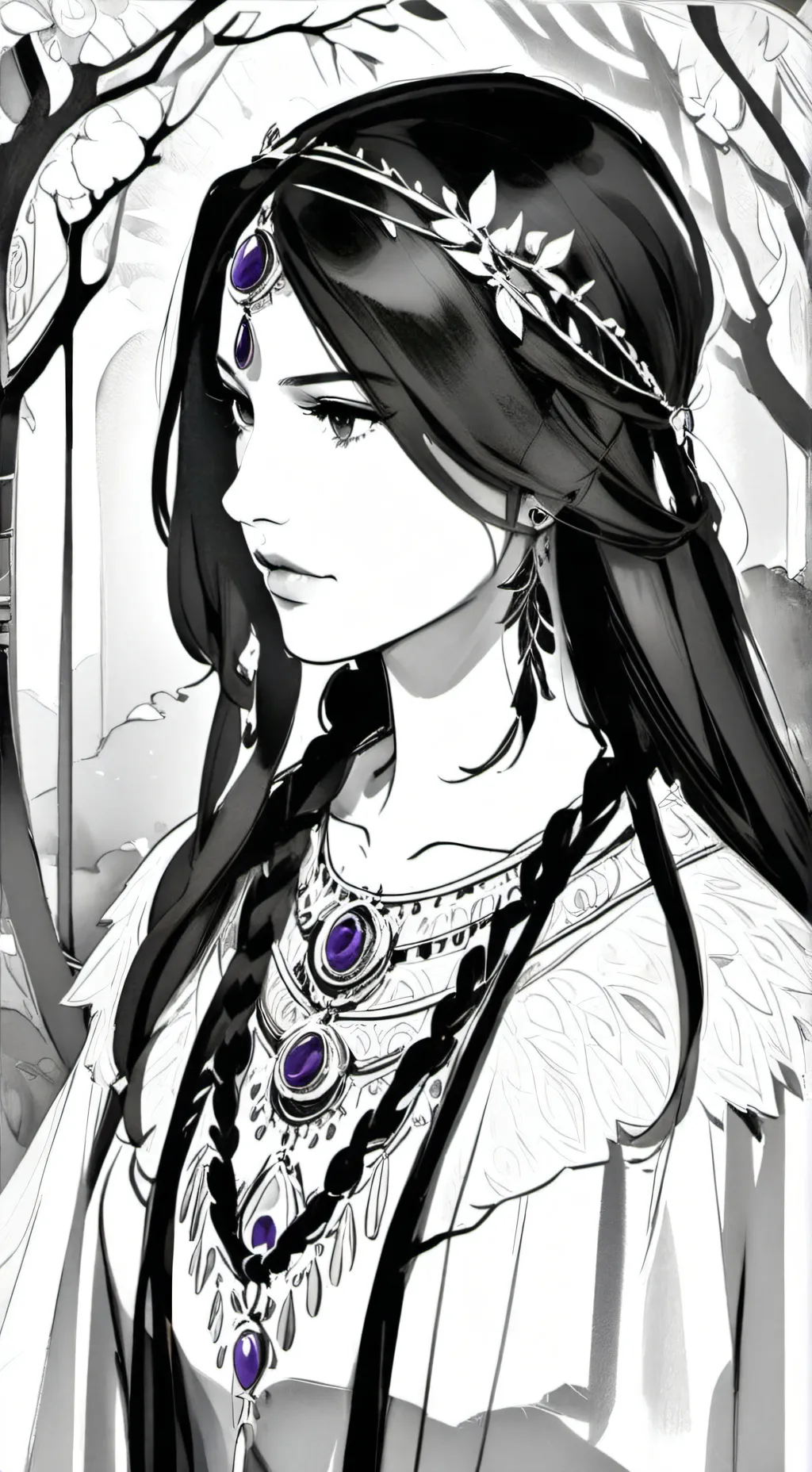 ai character: oren x mc otre ves background