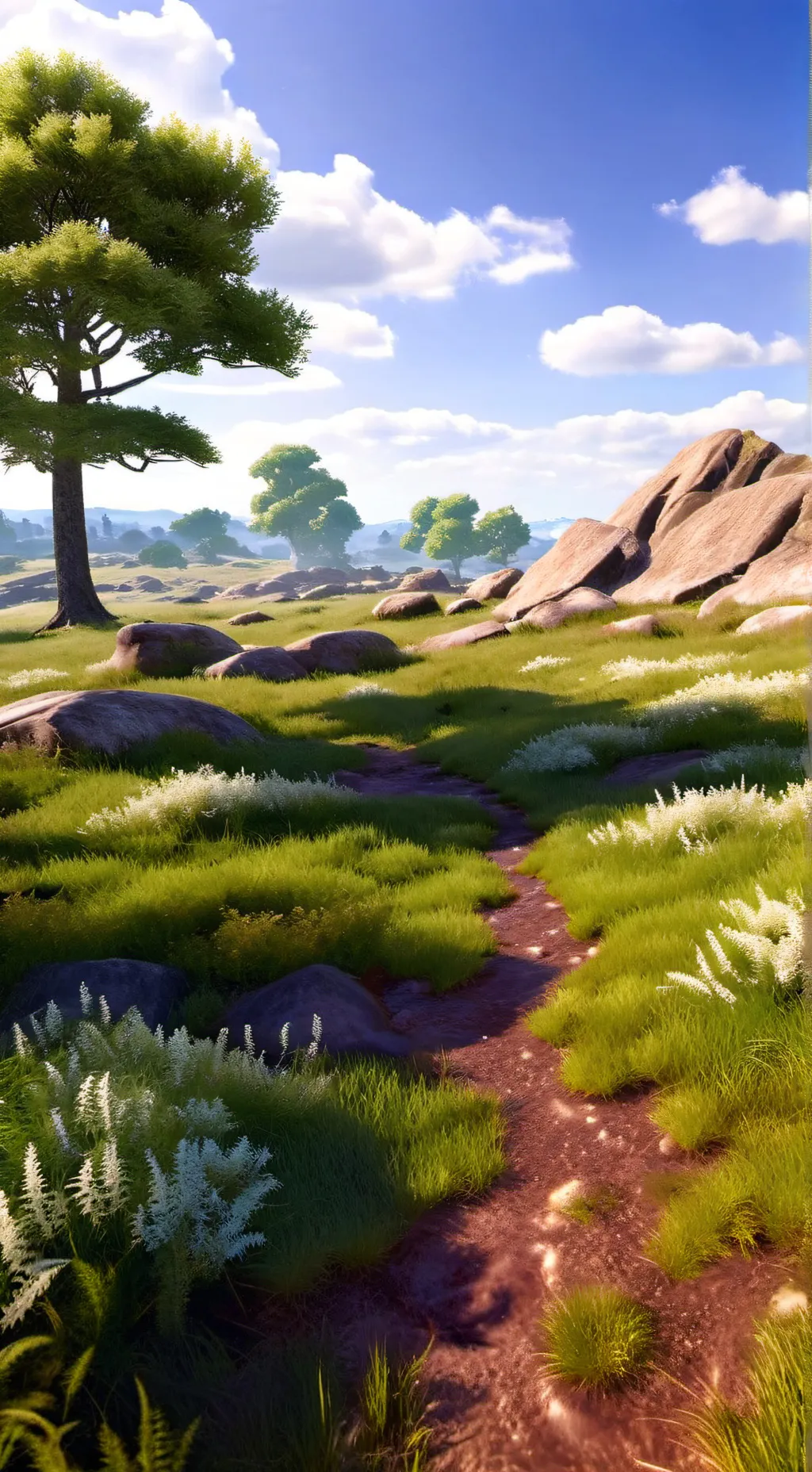 ai character: Sheep farm background