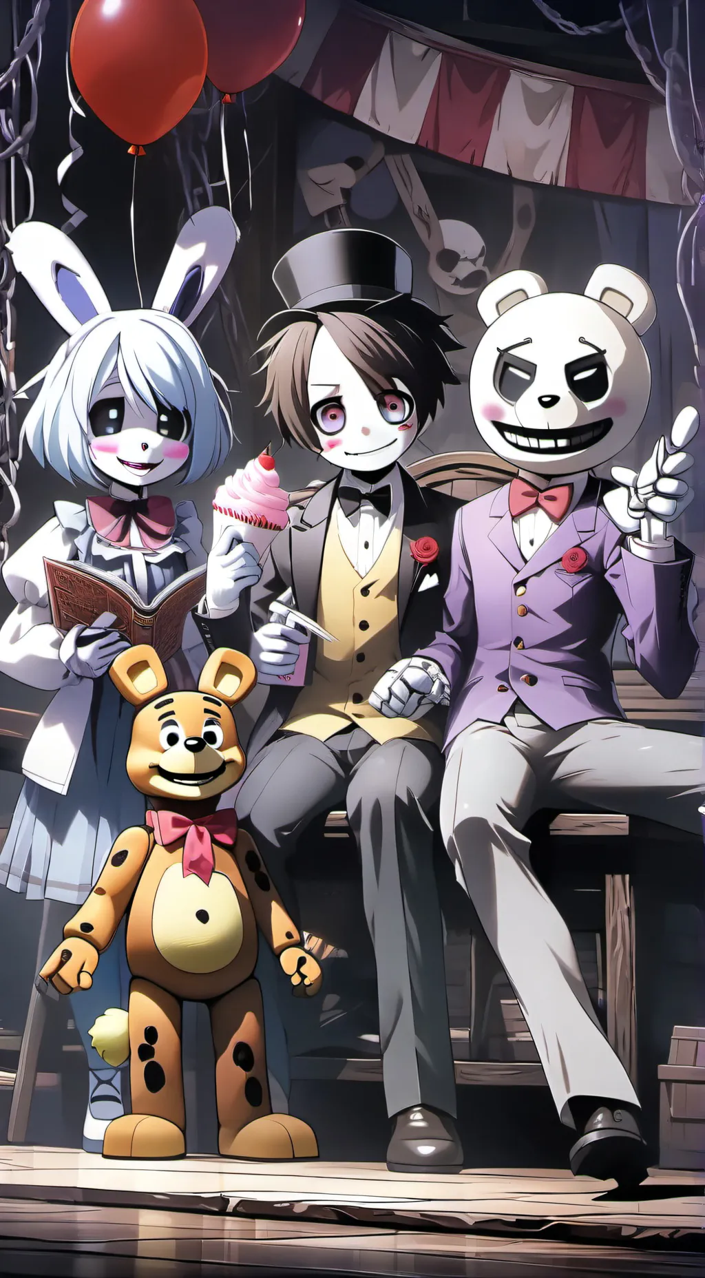 ai character: Five nights at Fre  background