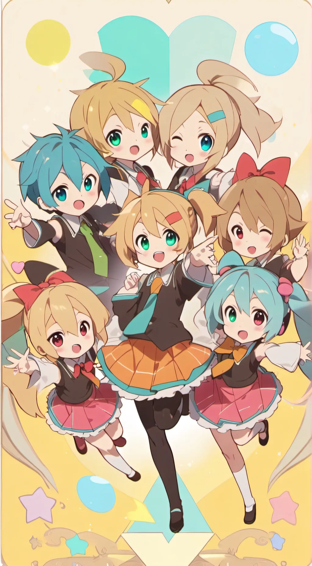 ai character: Vocaloid House background