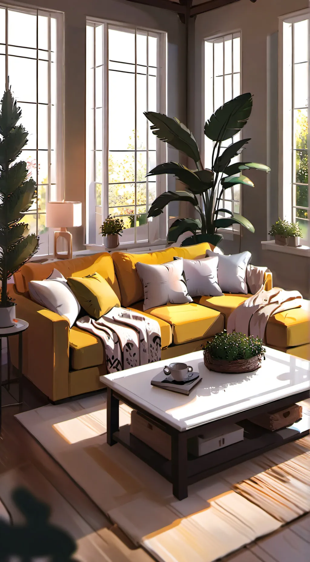 ai character: Sprunki Mustard background