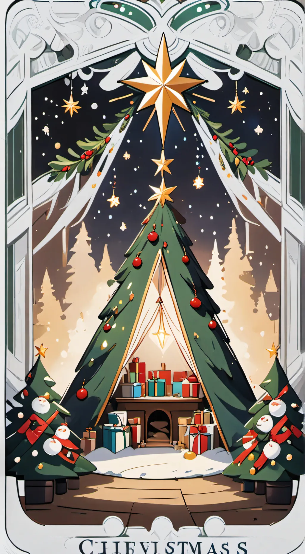 ai character: Christmas Forsaken background