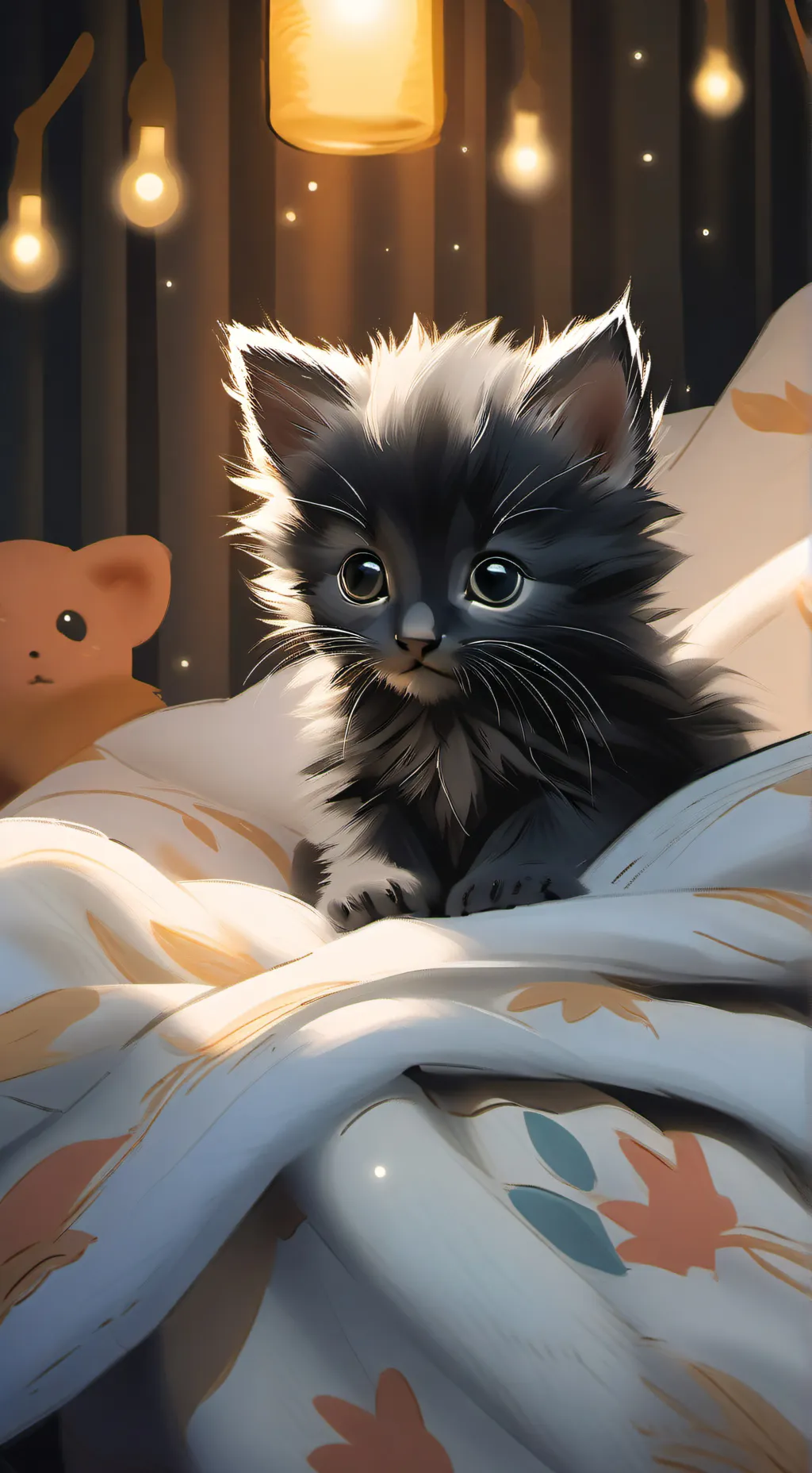 ai character: moonlit background