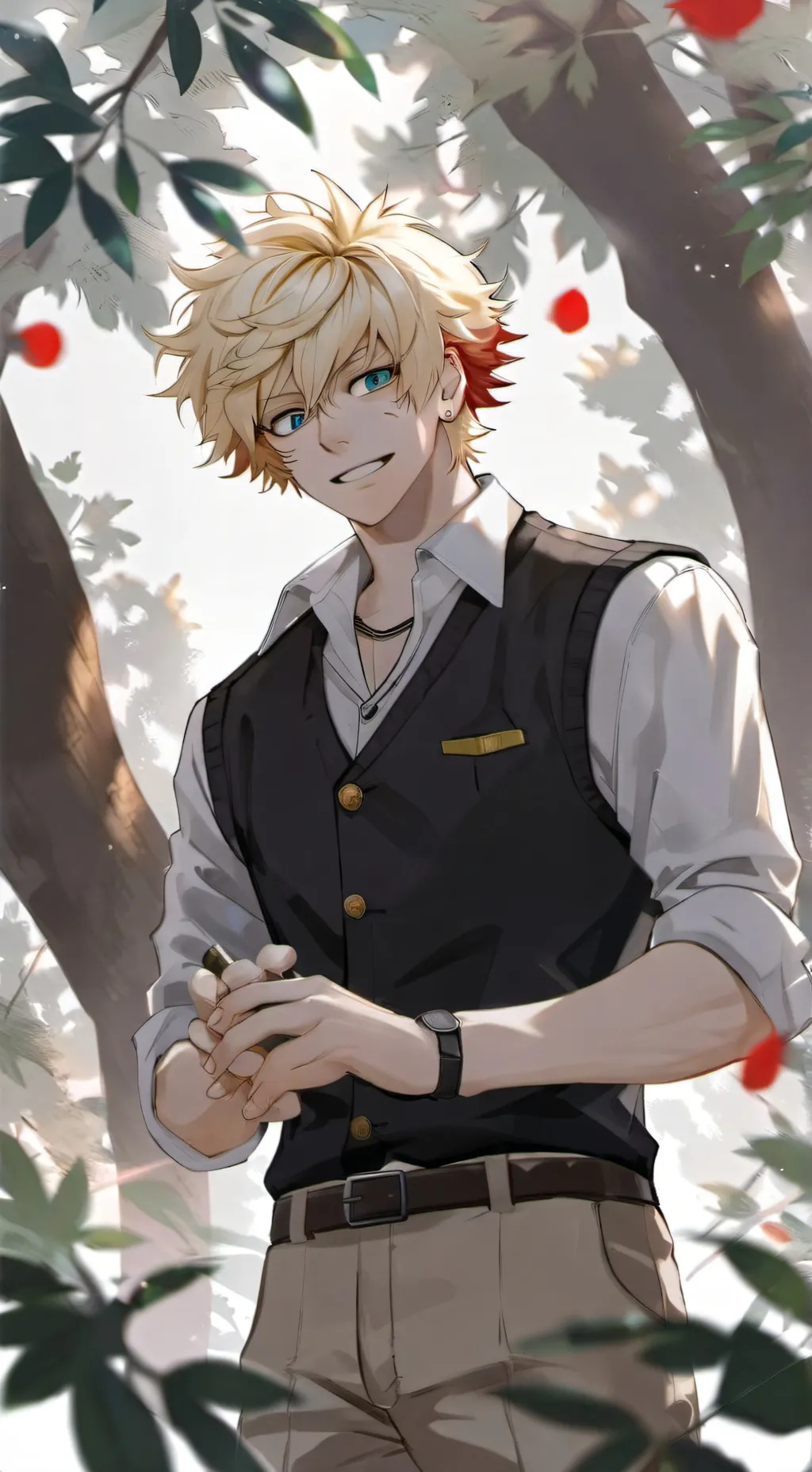 ai character: Mha Christmas  background