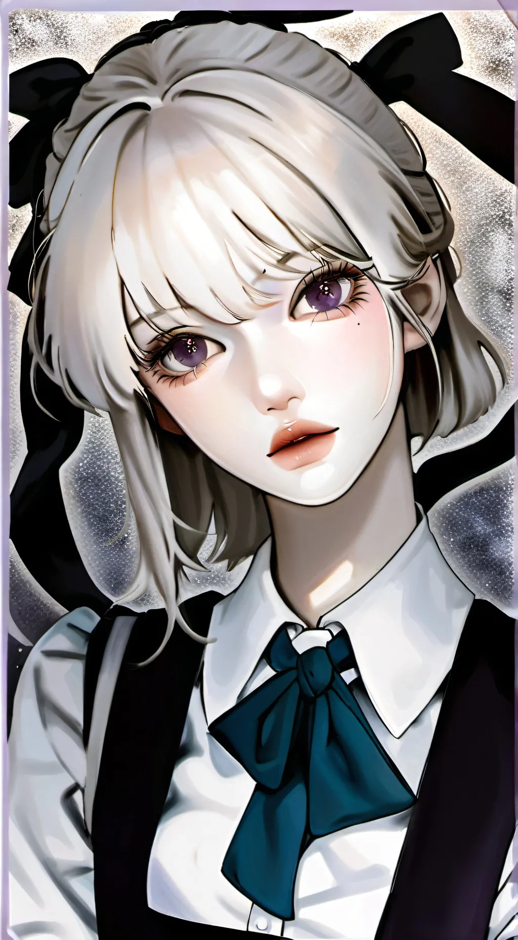 ai character: 💙🌼Marie🍥🏵 background