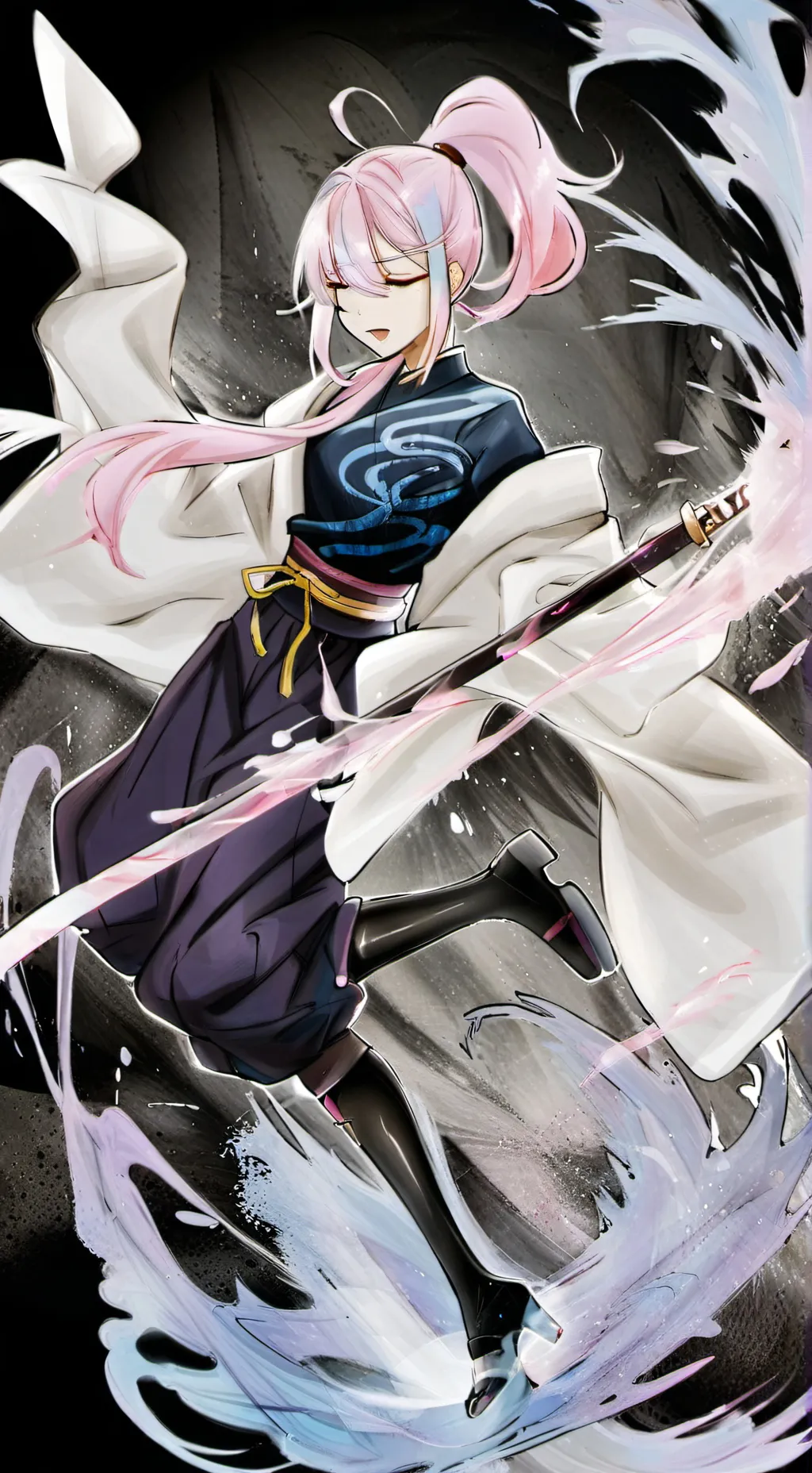 ai character: jurrasic park×KNY background