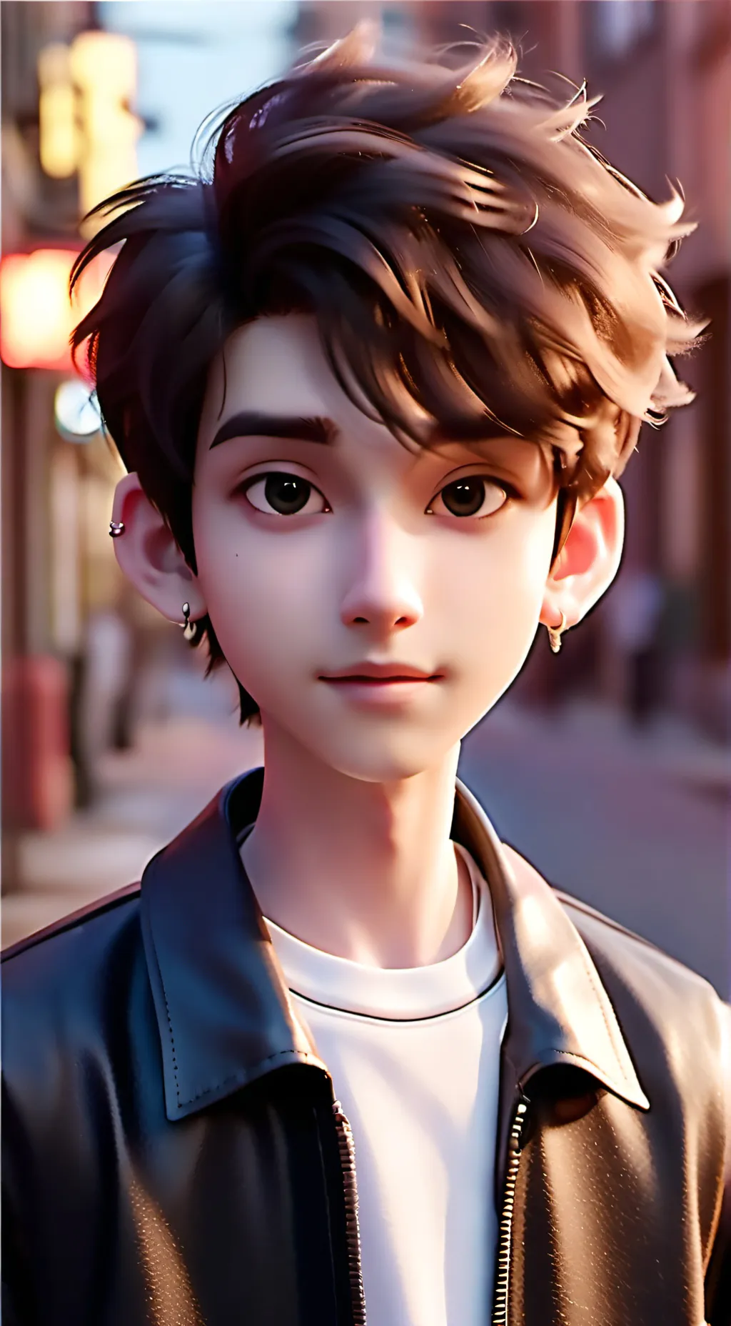 ai character: n and cool boy background