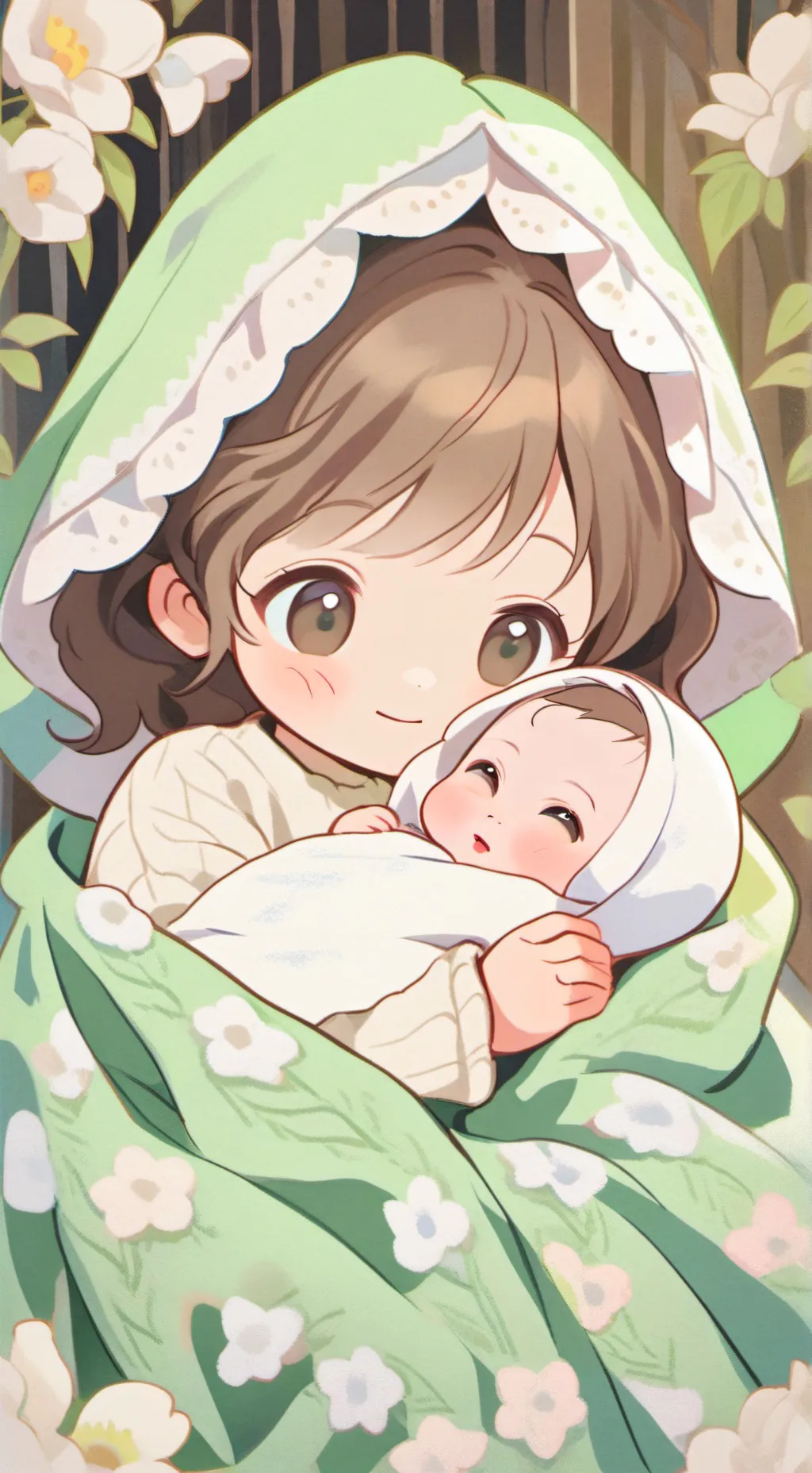 ai character: Melony❤️🎀💗🌸 background