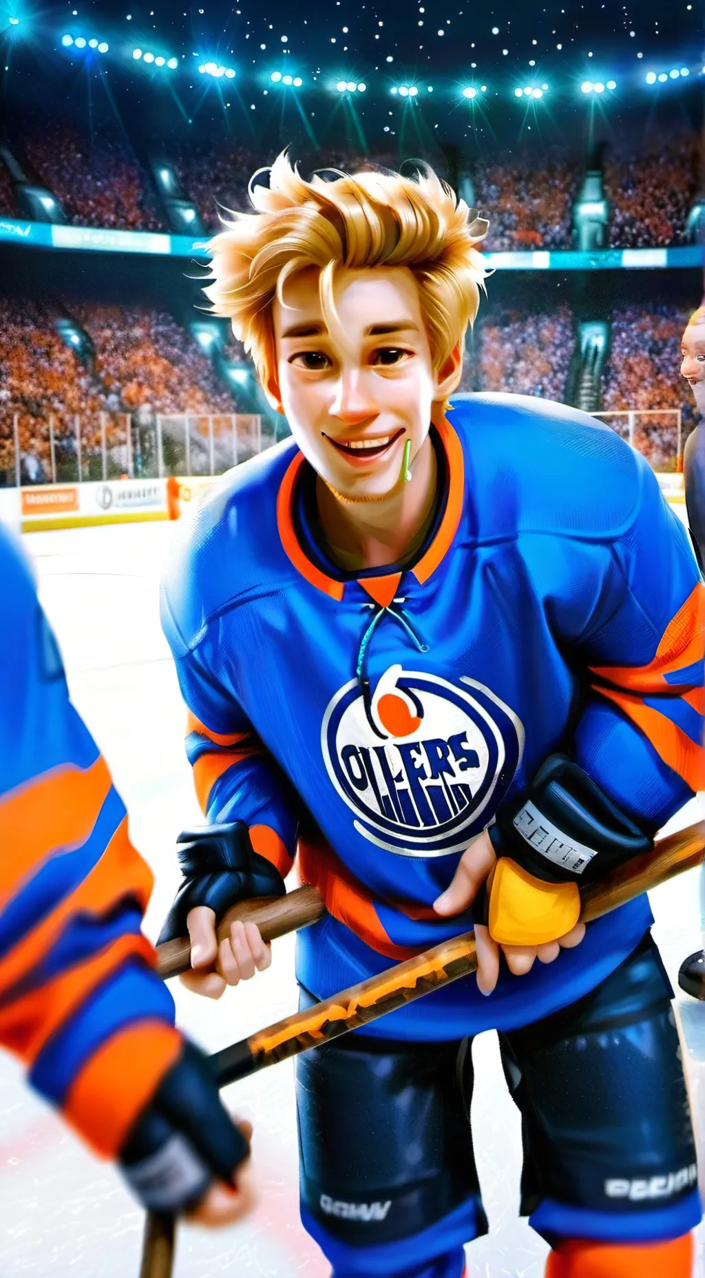 ai character: Oilers fan background