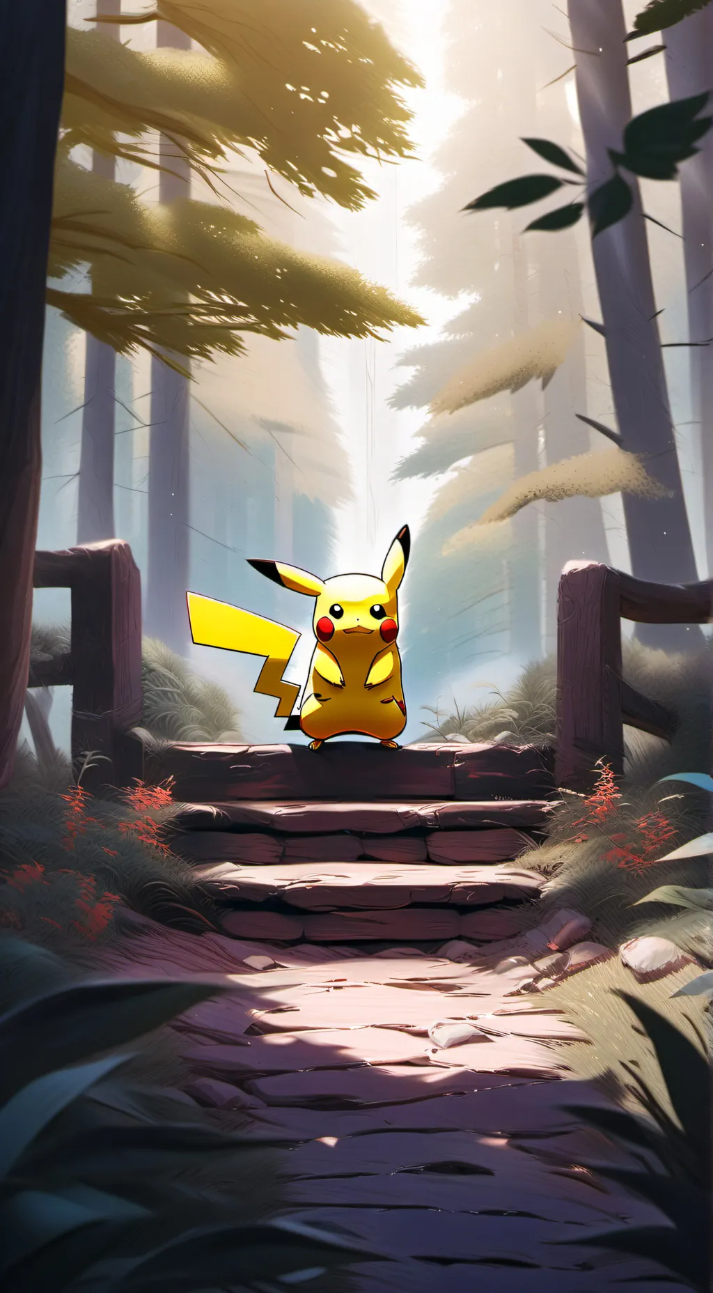 ai character: Pikachu background