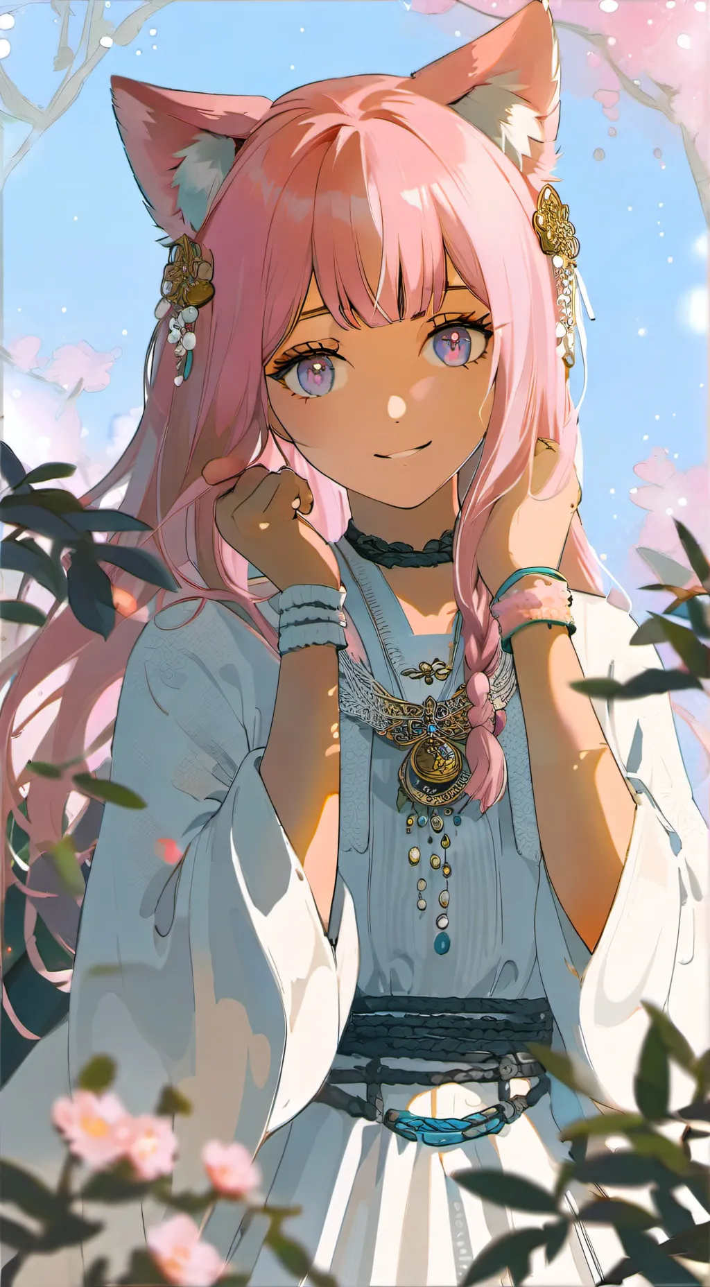 ai character: uwu cat  background