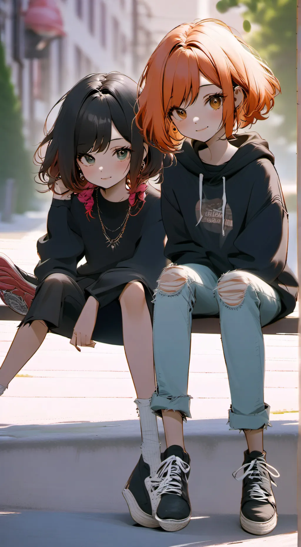 ai character: school bffs background