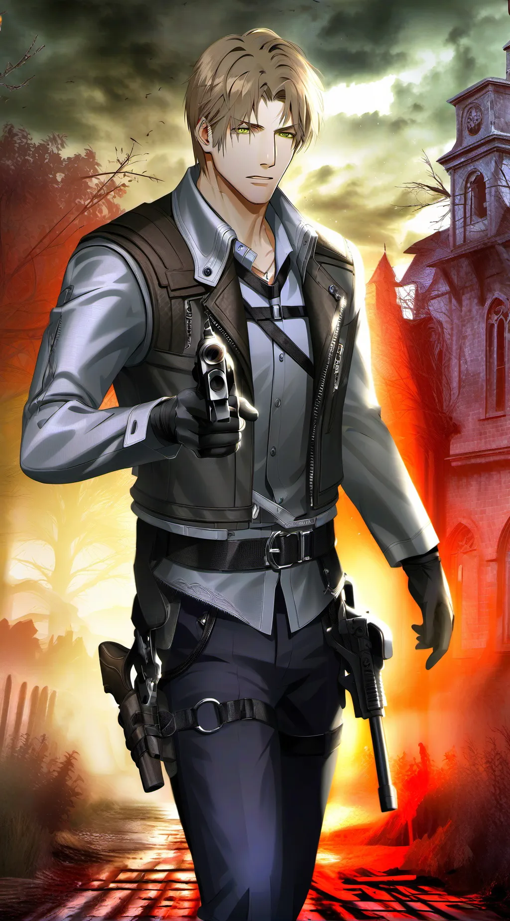 ai character: Leon background