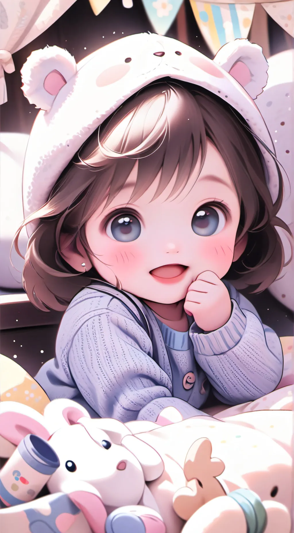 ai character: Cute baby mimi background