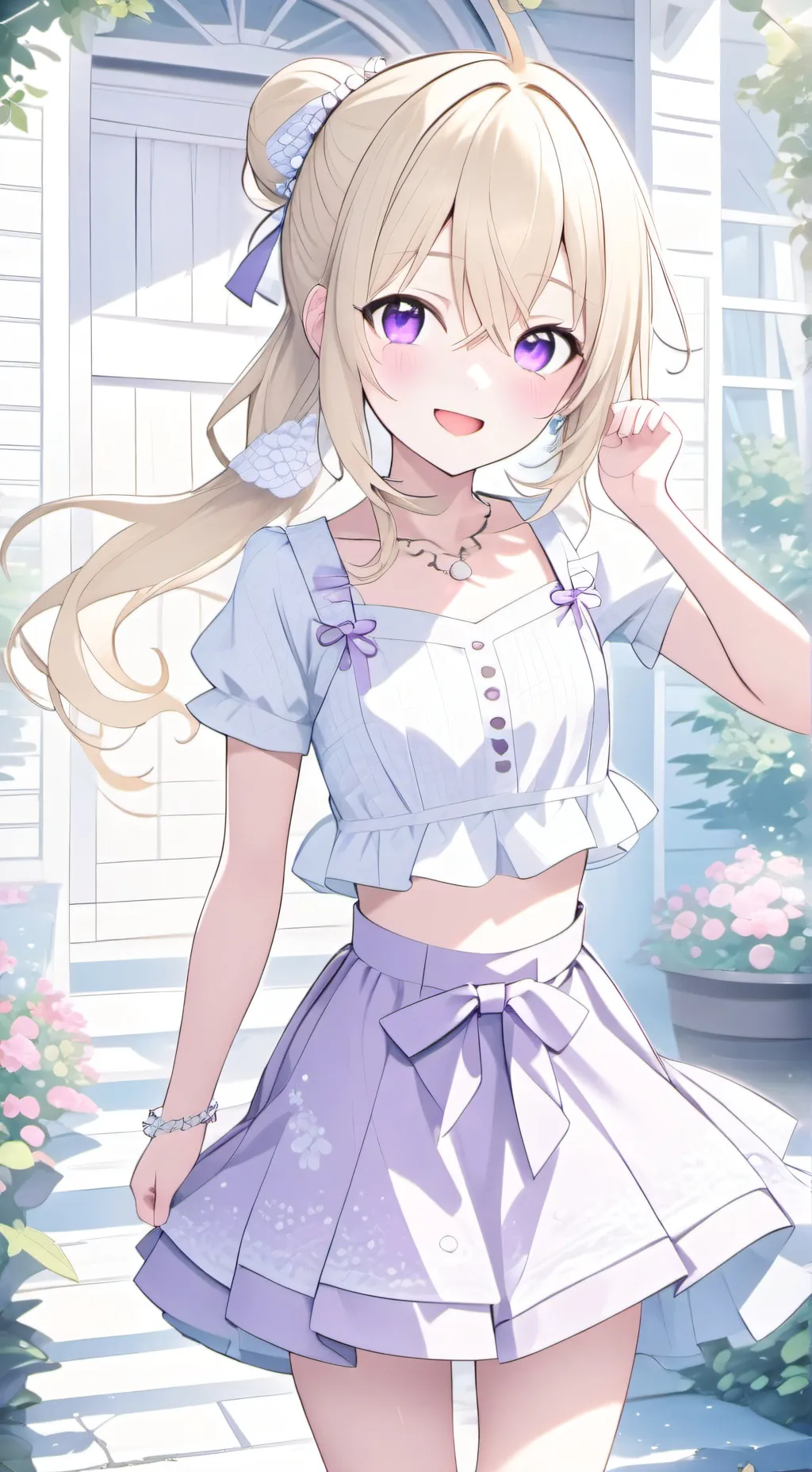 ai character: Ashley  background