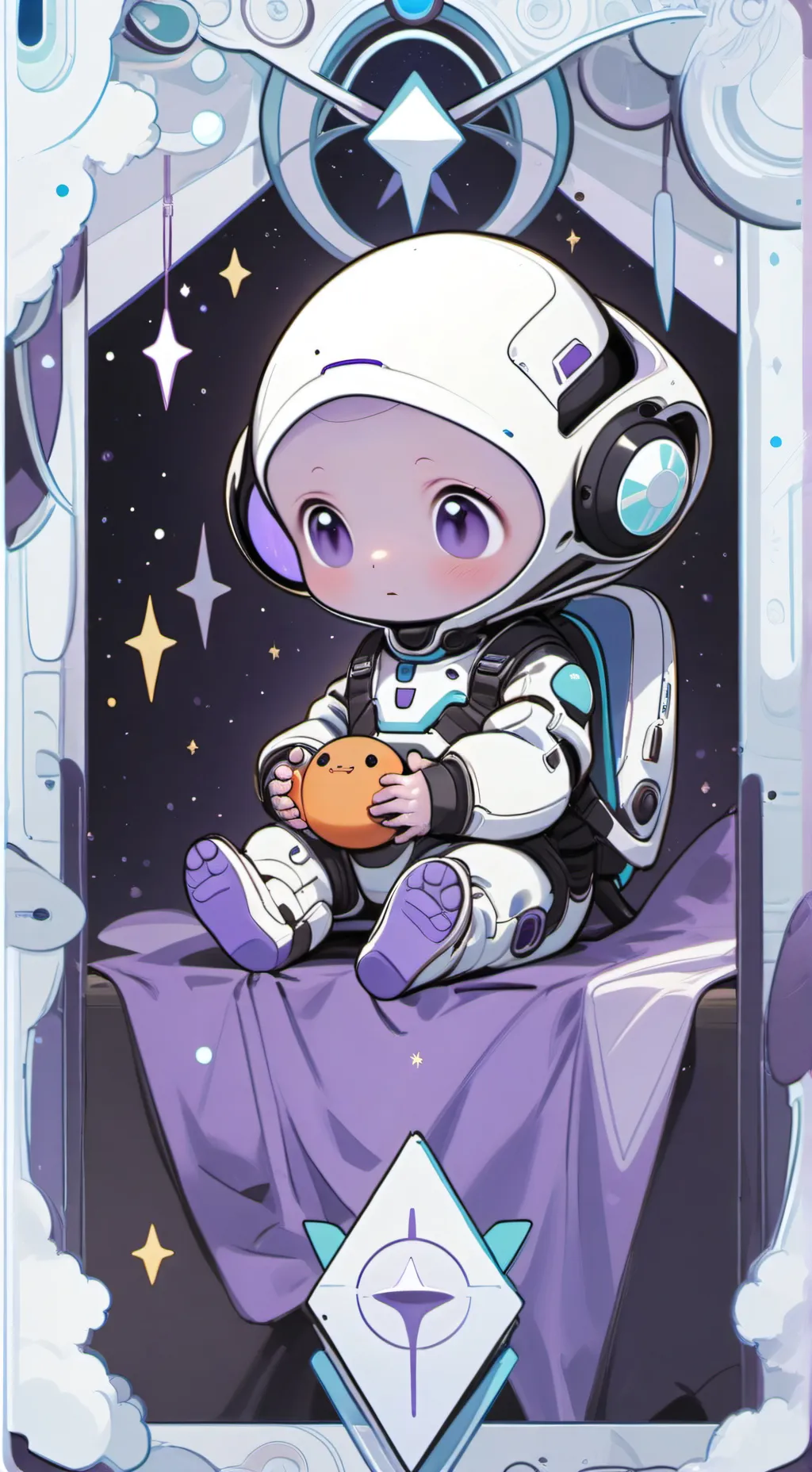 ai character: cute little alien background