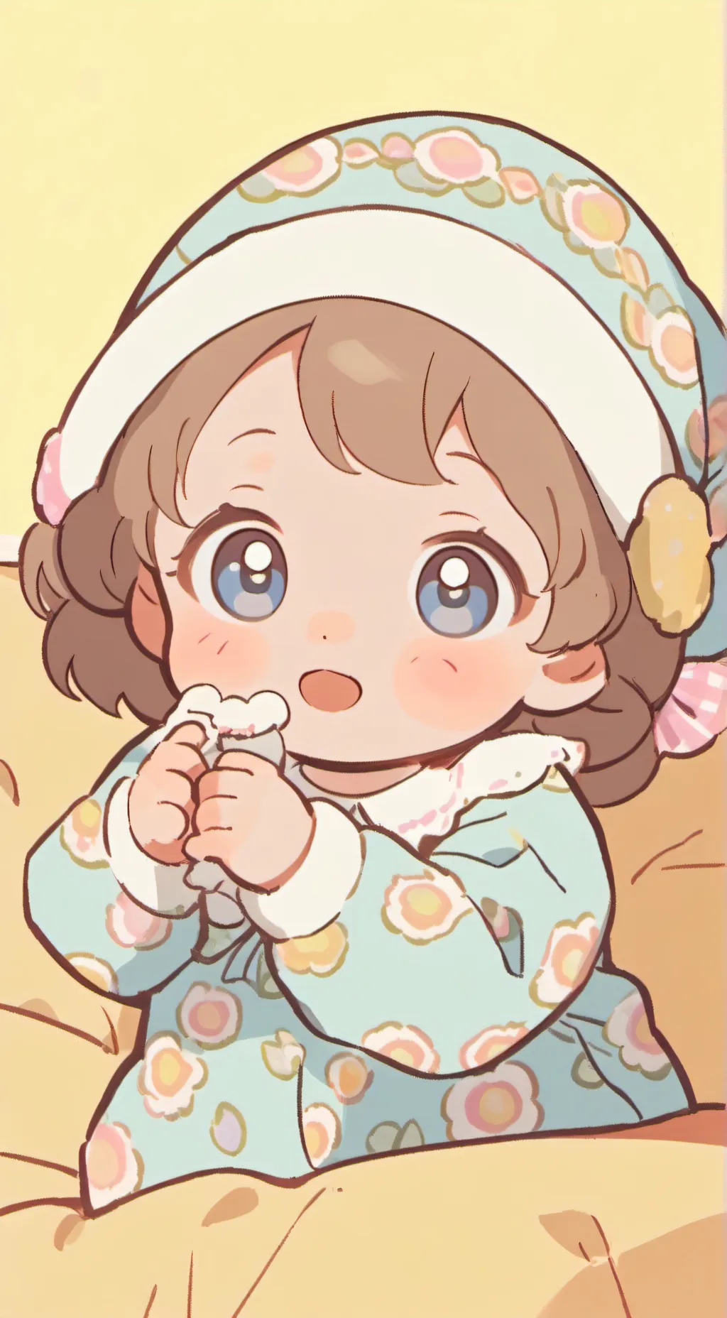 ai character: Cute baby leni background