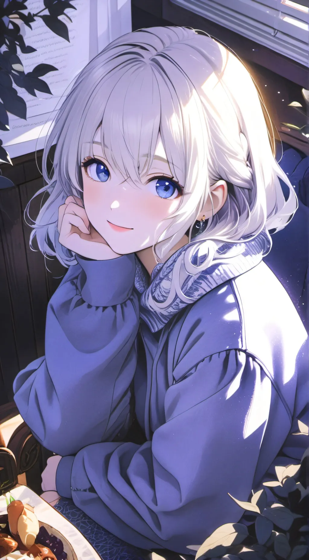 ai character:  chilll morning  background