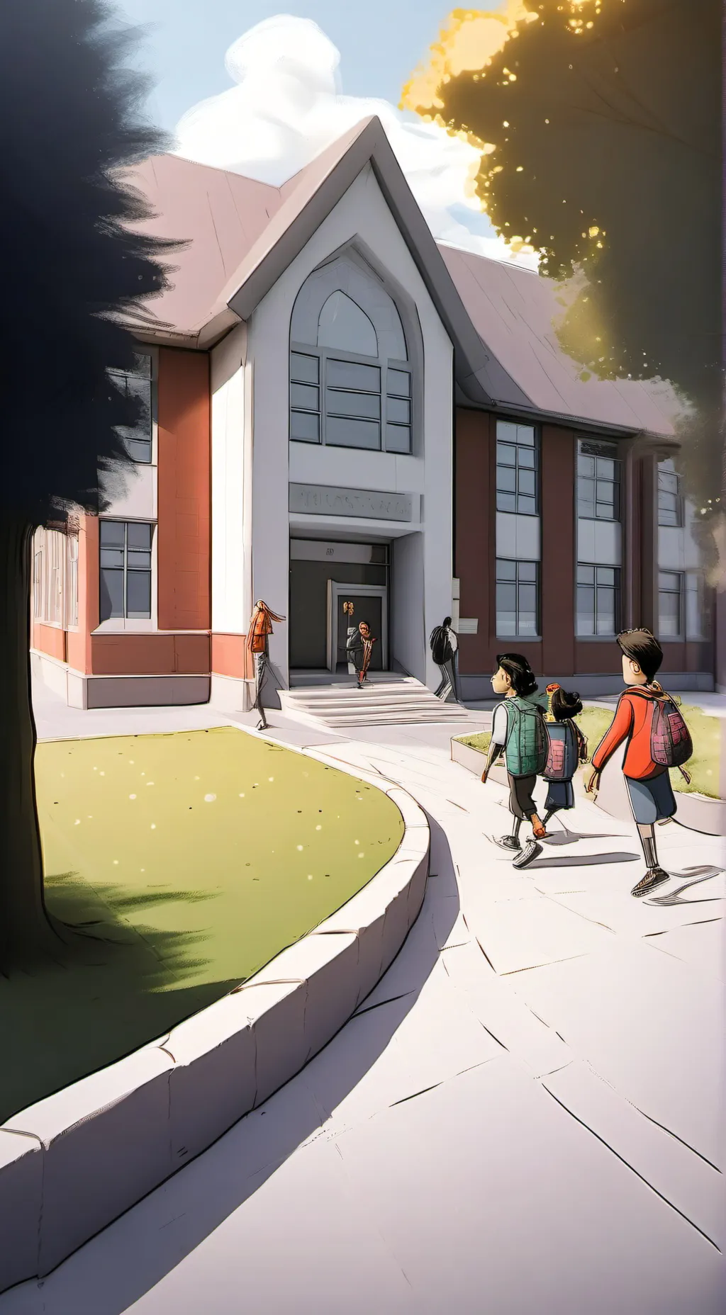 ai character: Sprunki x Escuela3 background