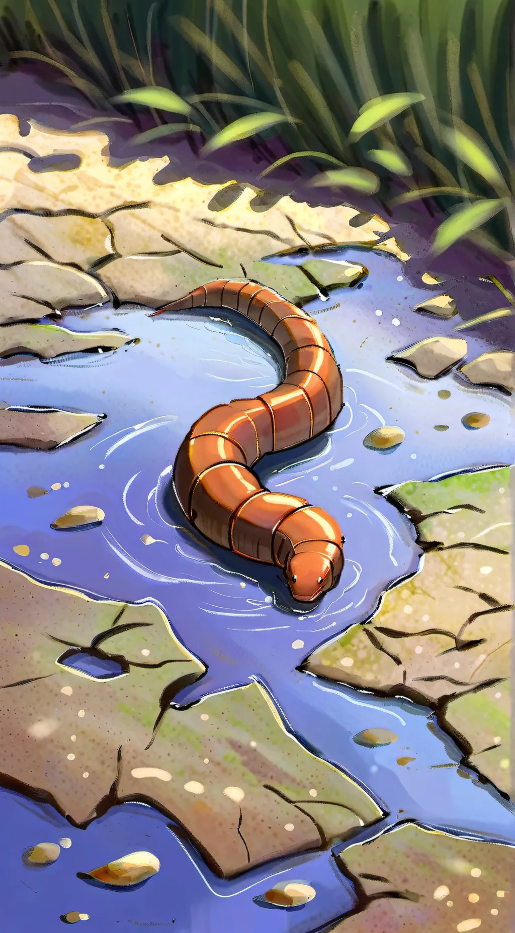 ai character: worm background