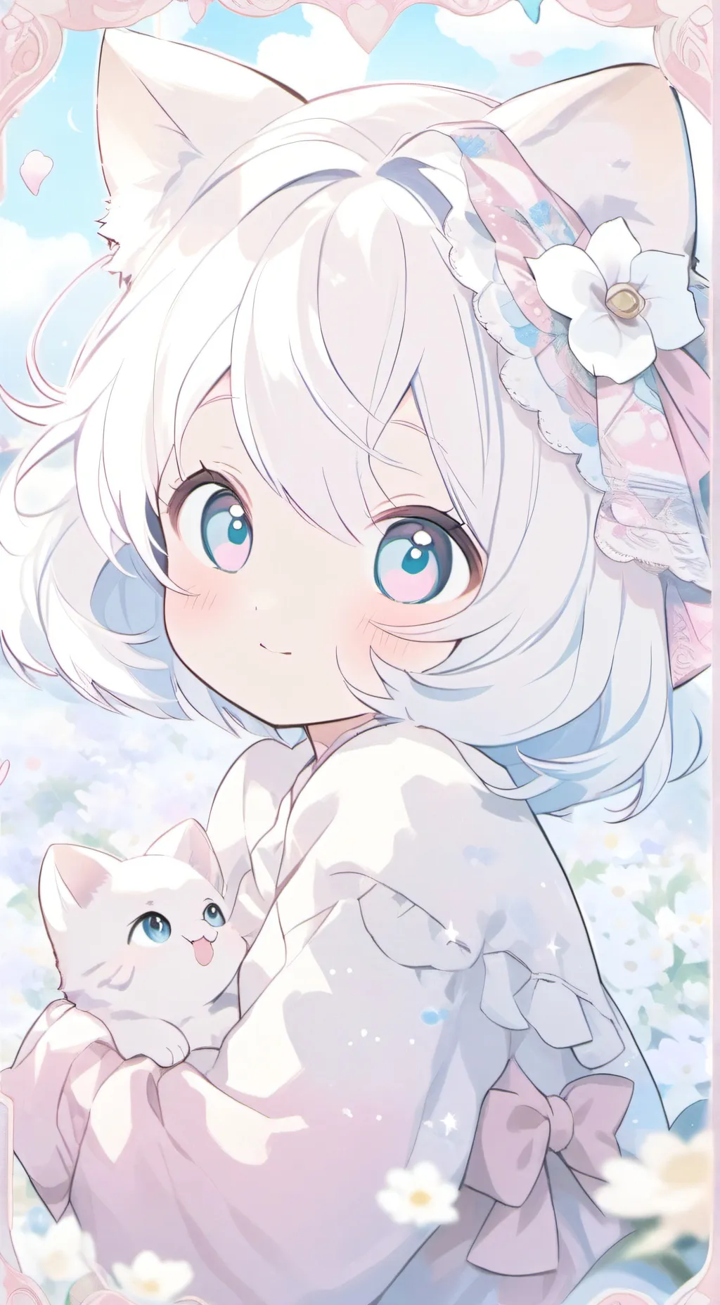 ai character: Cute neko Mayzie  background