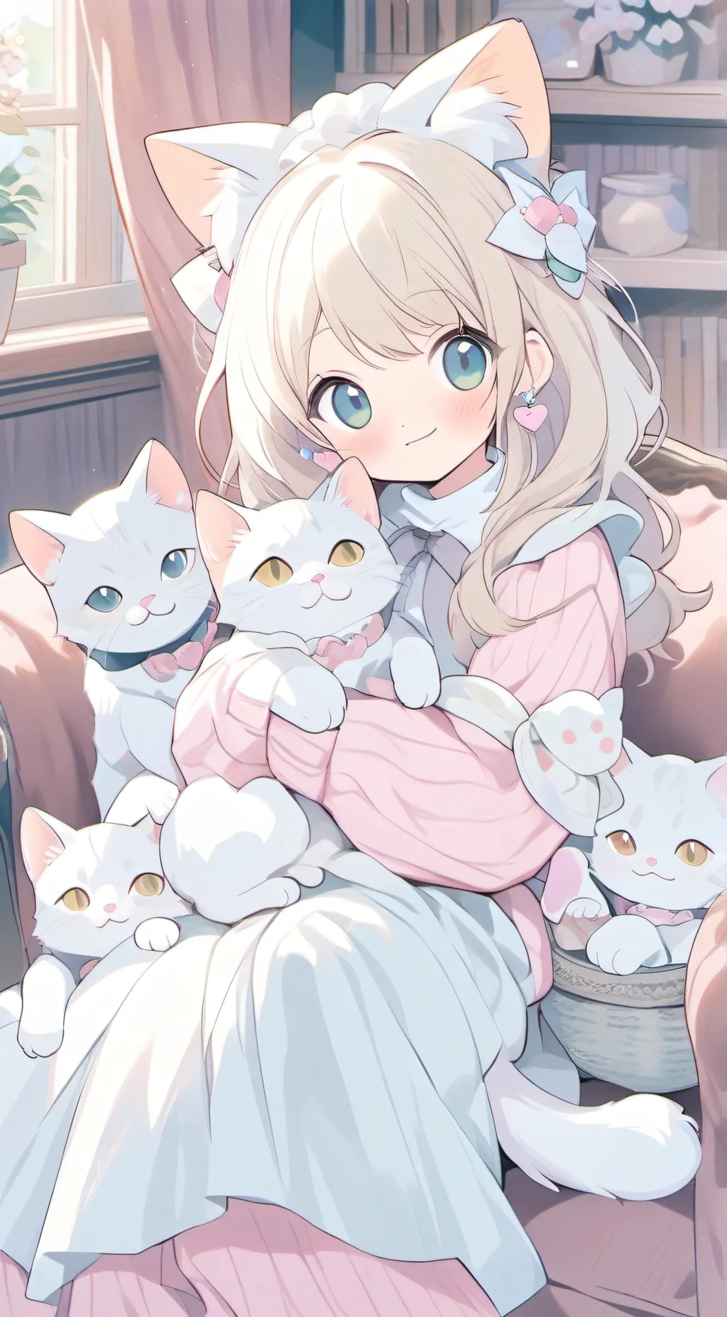 ai character: Maria cat mom background