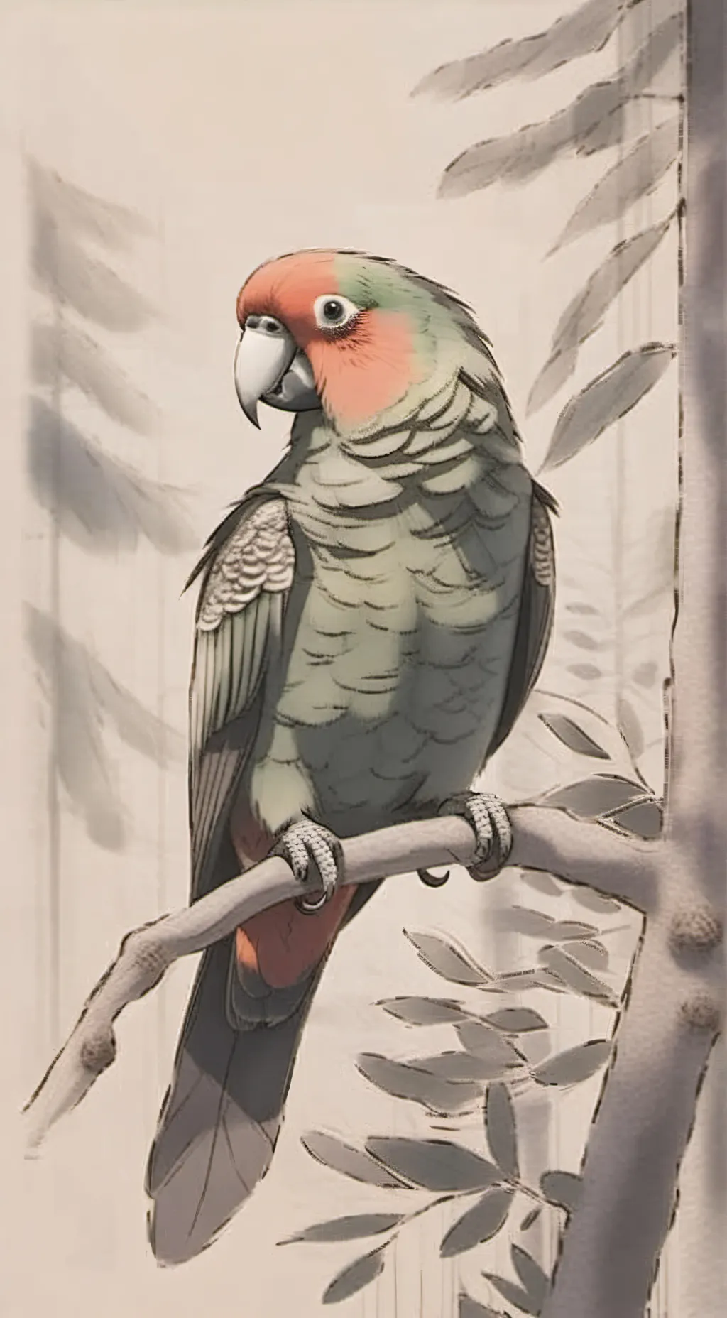 ai character: 🟢+~/Kaku\~+🐦 background