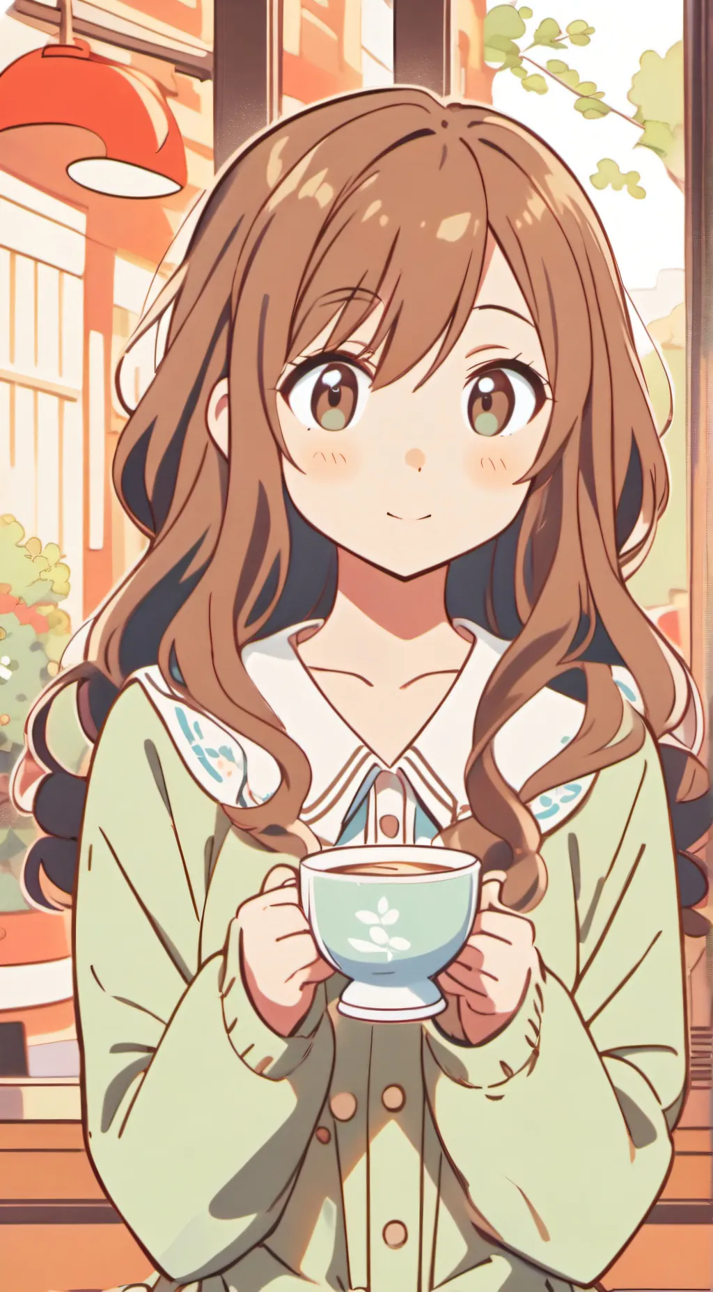 ai character: Coffee and Latte background