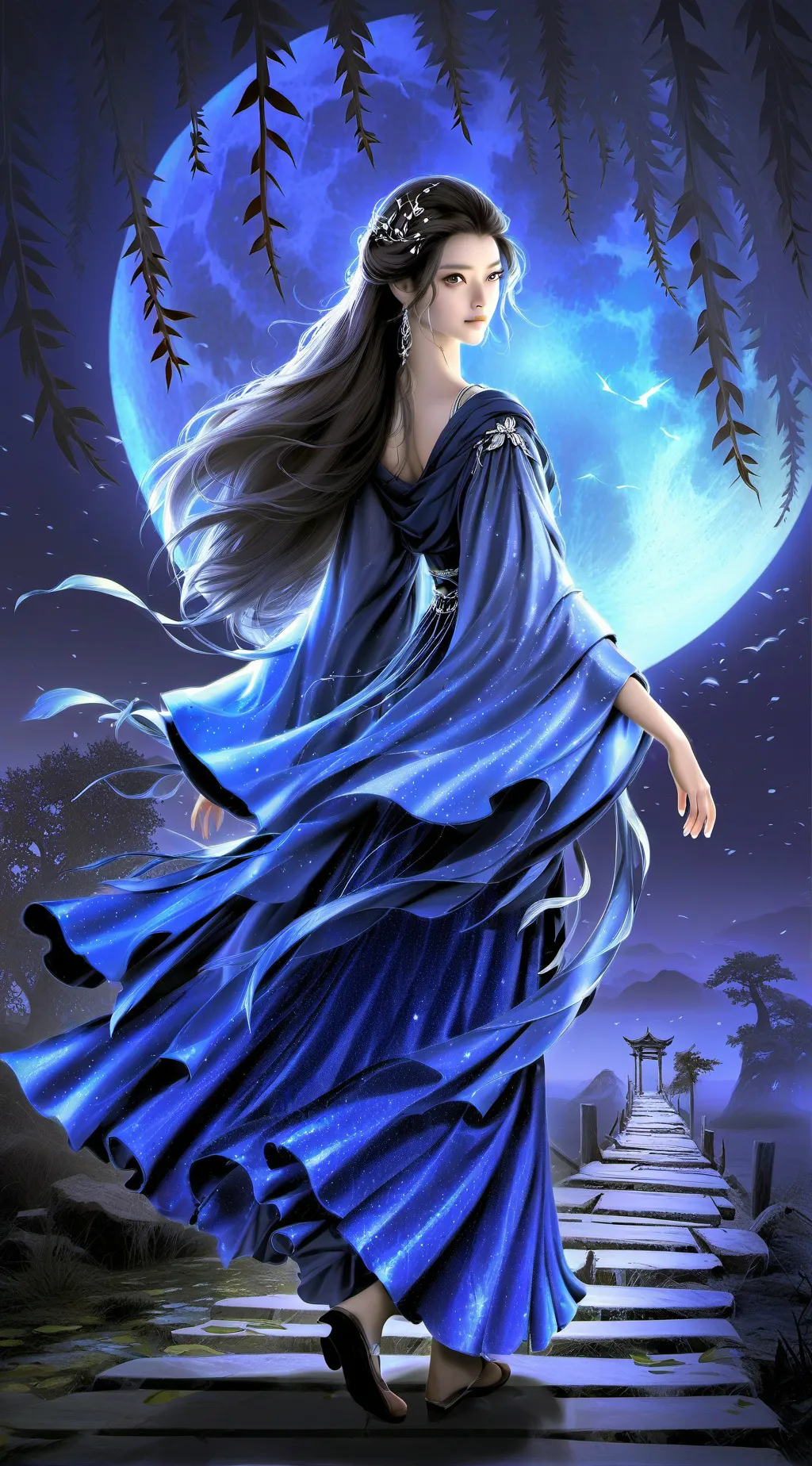 ai character: luna moonstar background