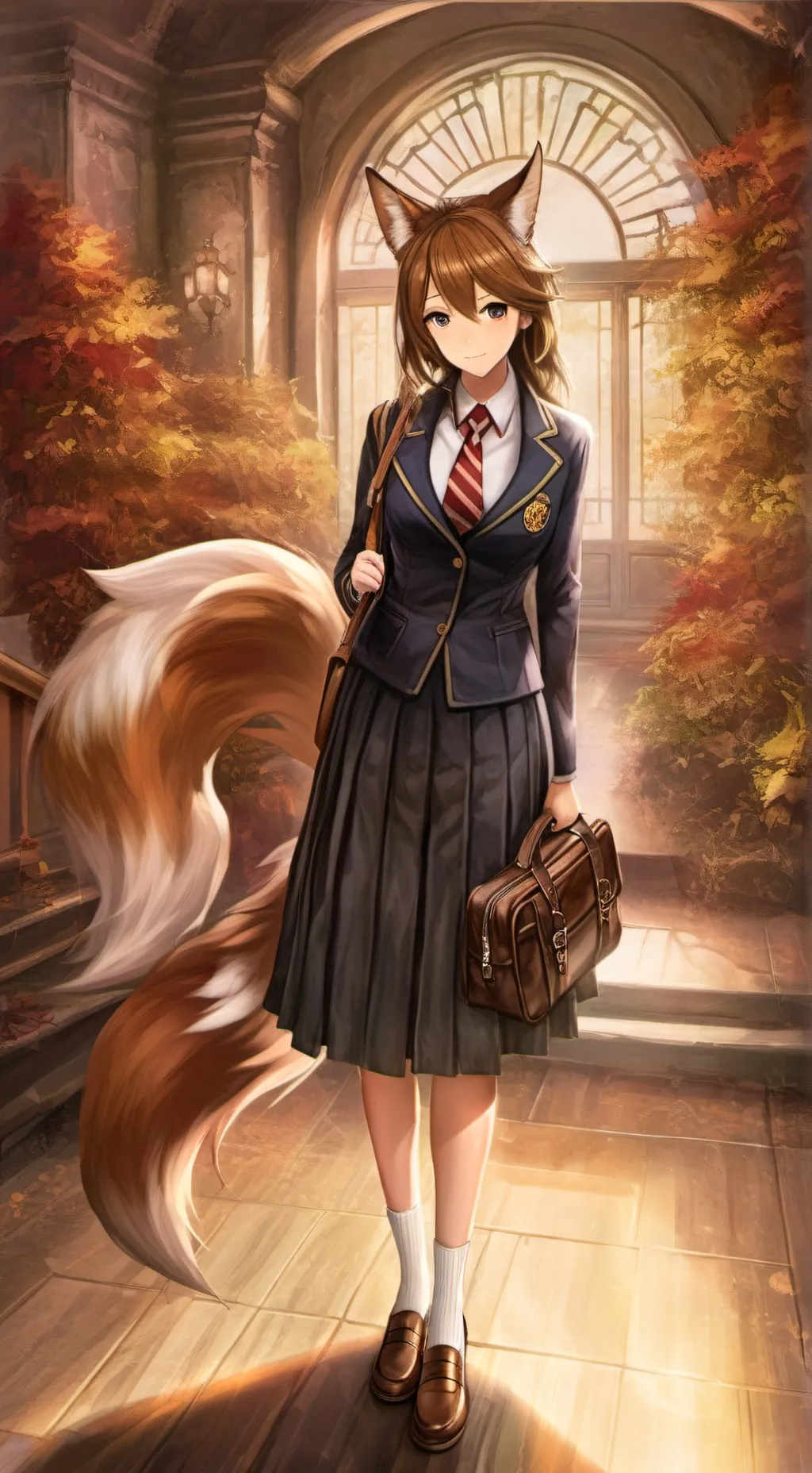 ai character: Katie Kitsume  background