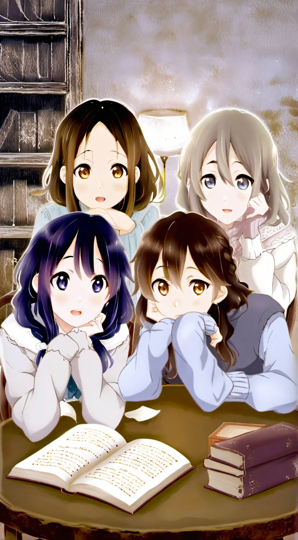 ai character: Girls summon demon background