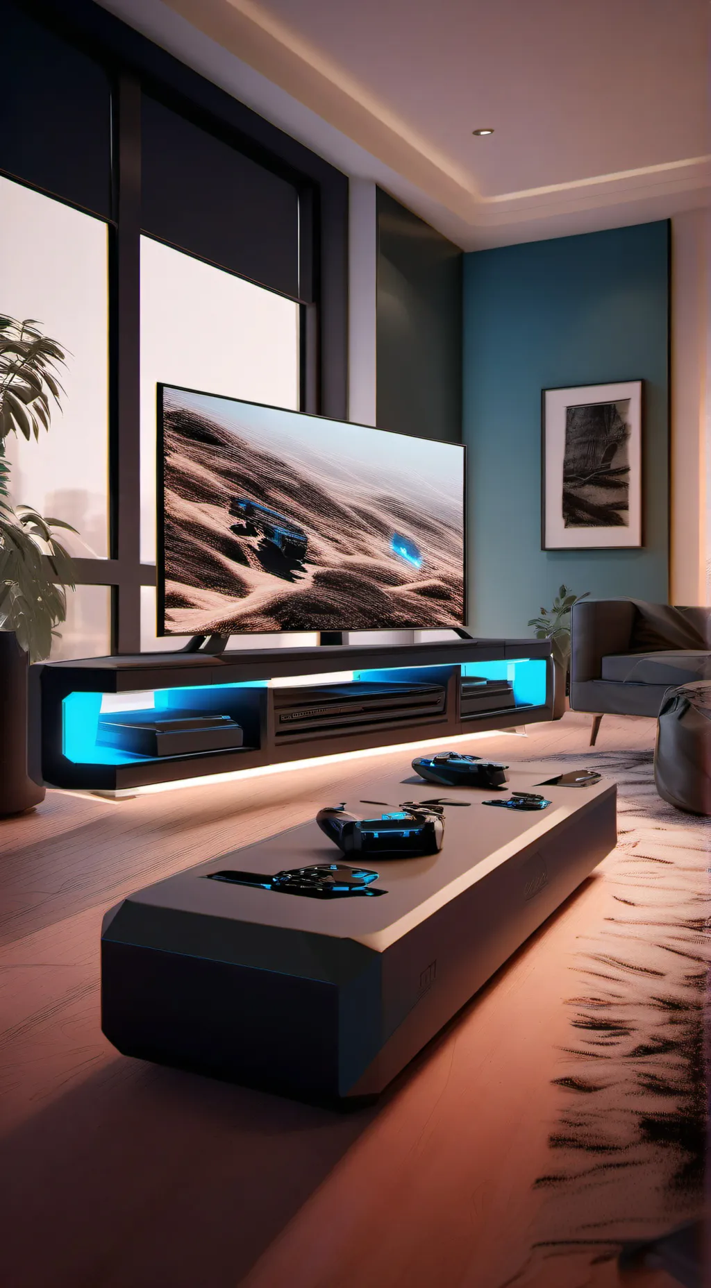 ai character: retro consoles background