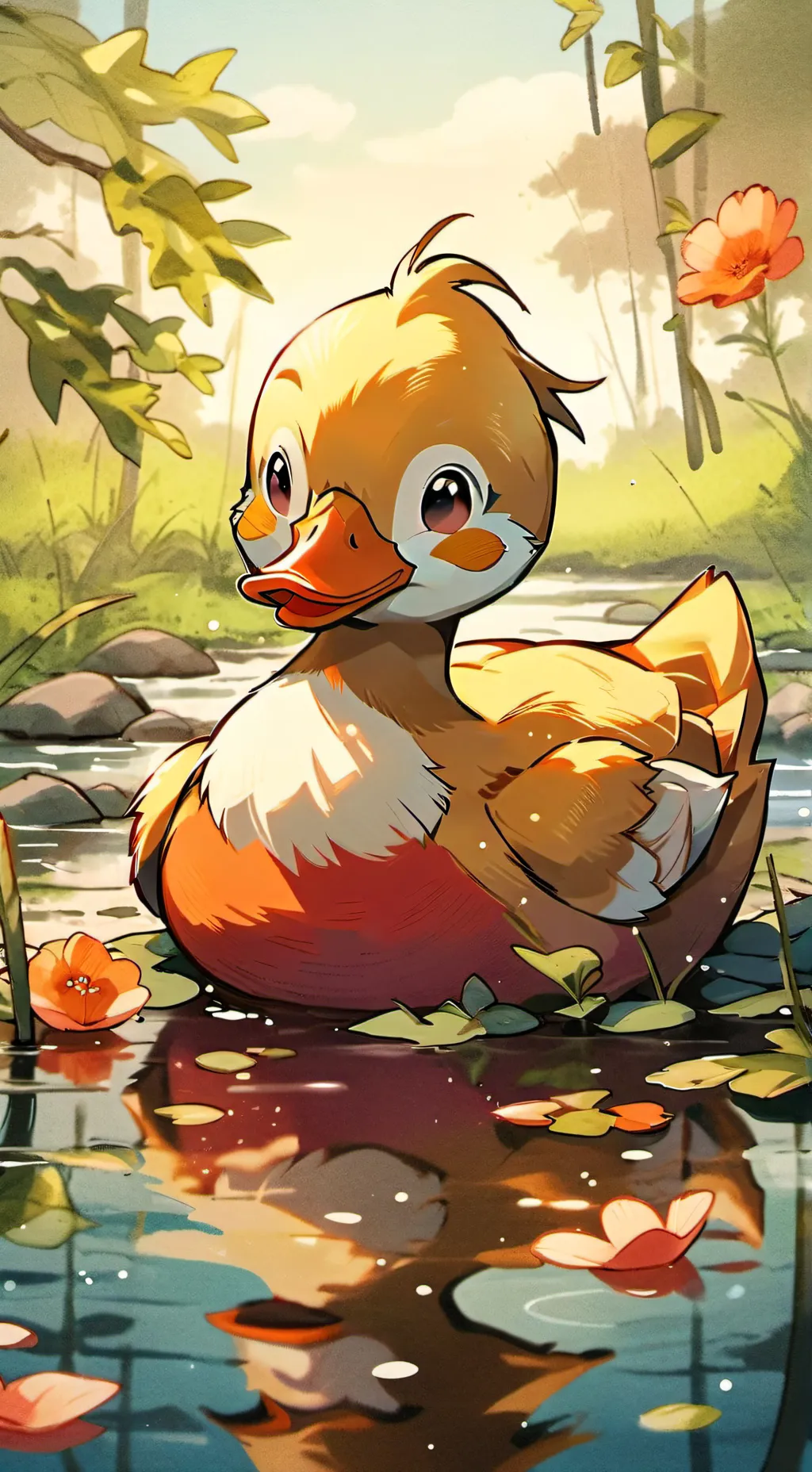 ai character: radio Apple background