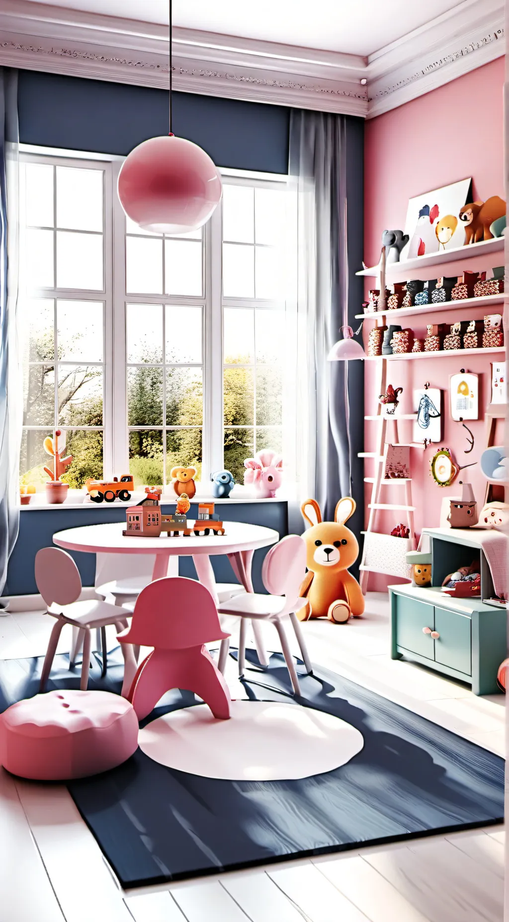 ai character: Girl daycare background