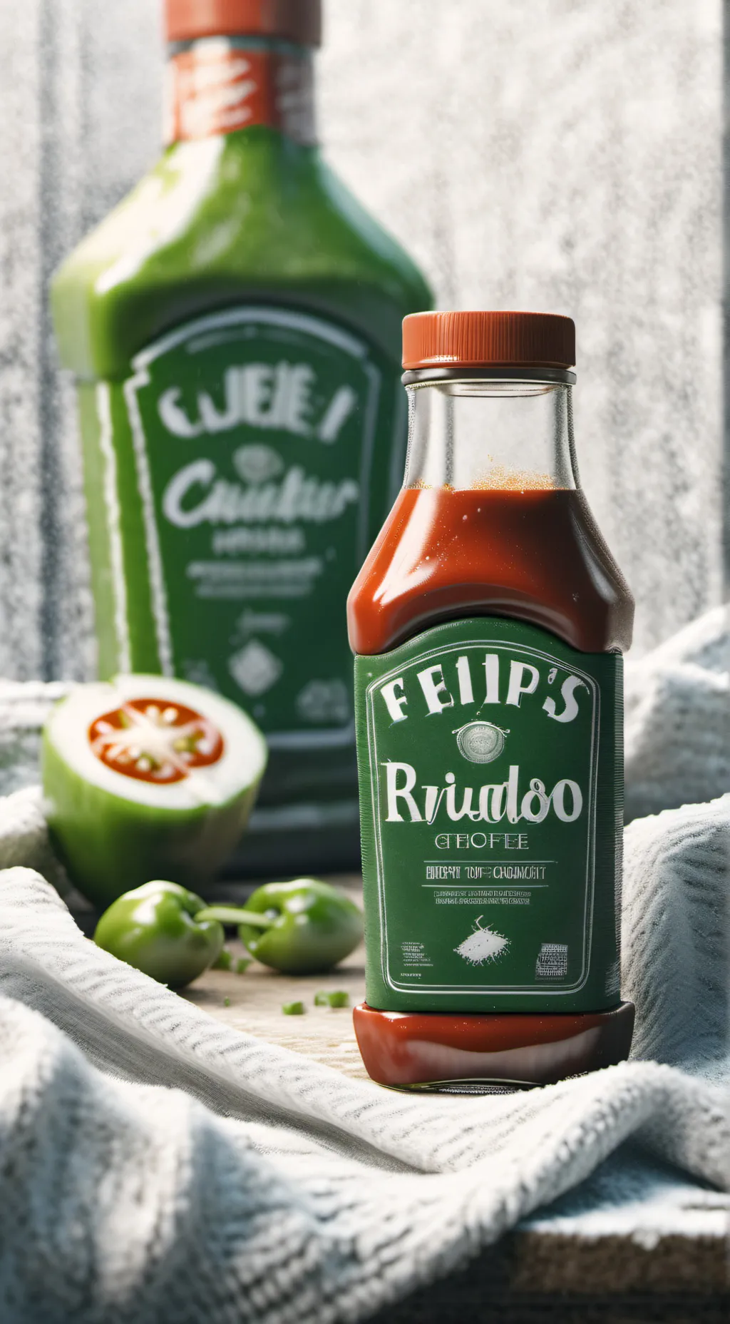 ai character: Magical ketchup background