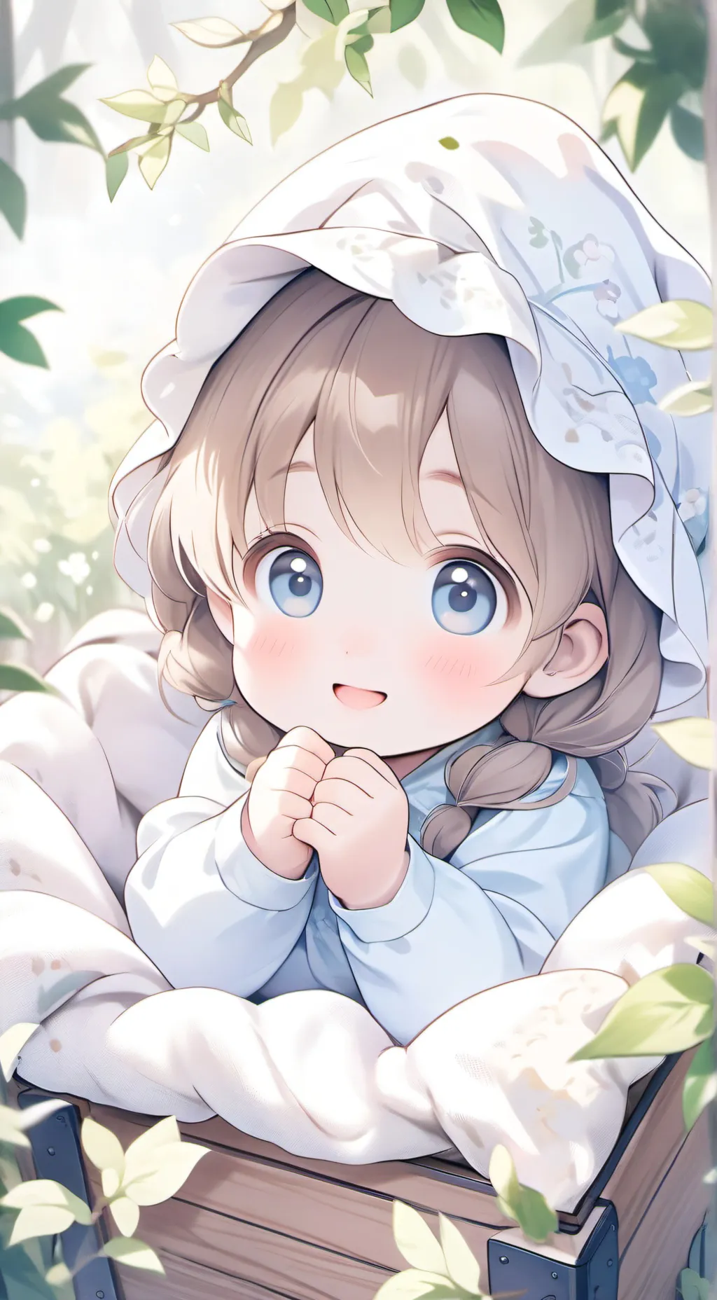 ai character: little Audrey  background