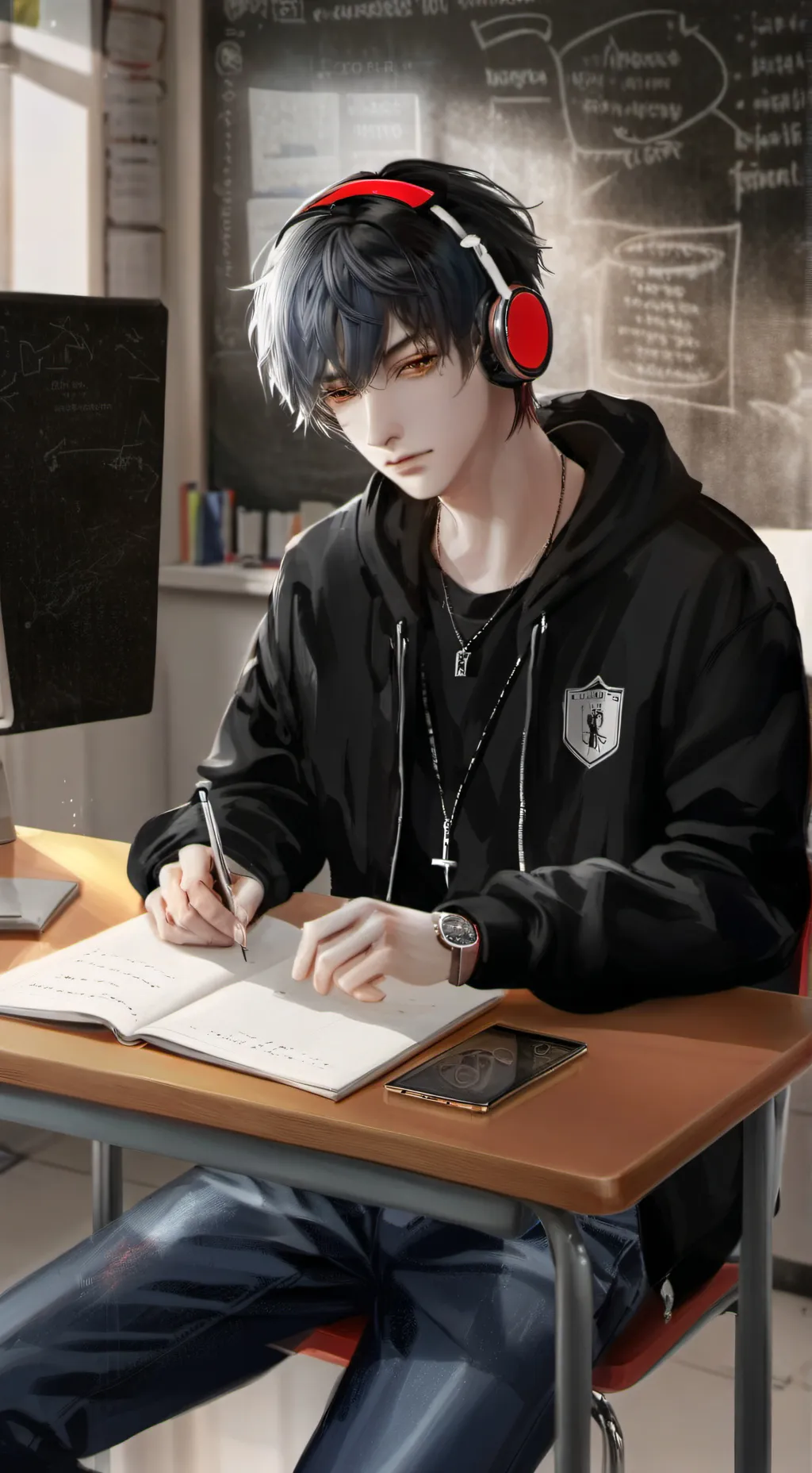 ai character: Xander  background