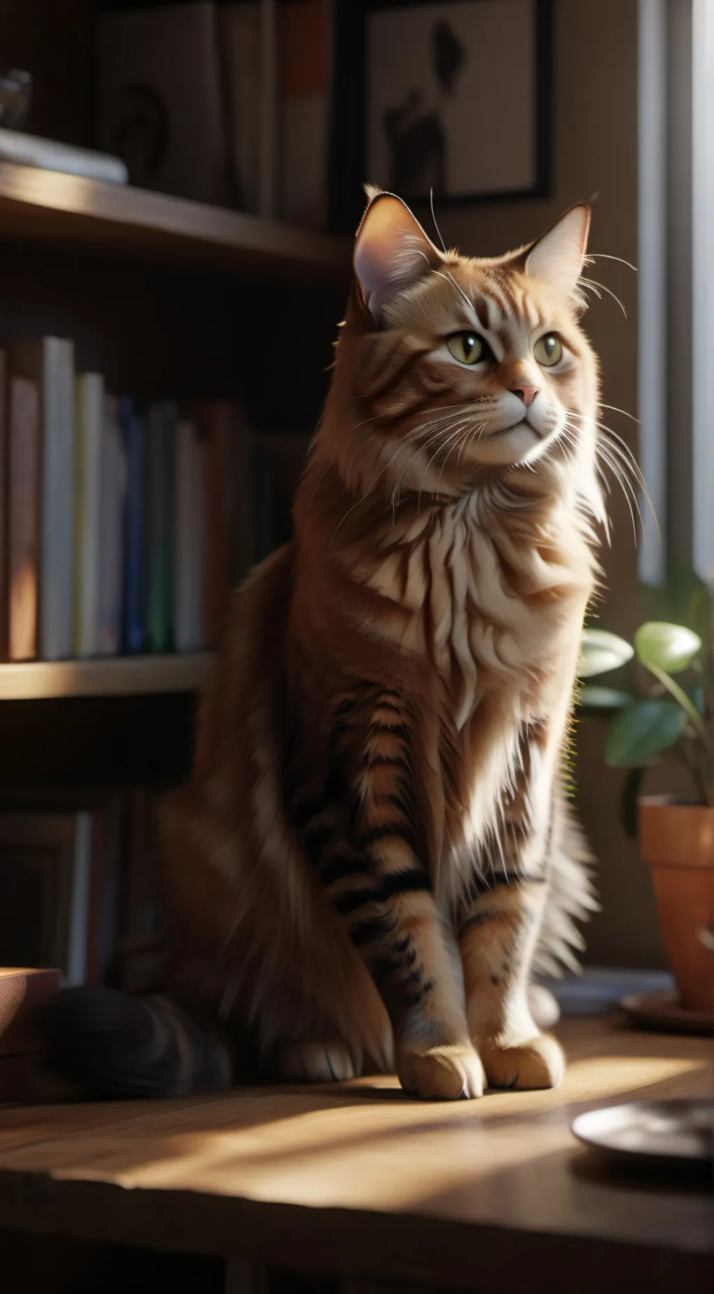 ai character: gato background