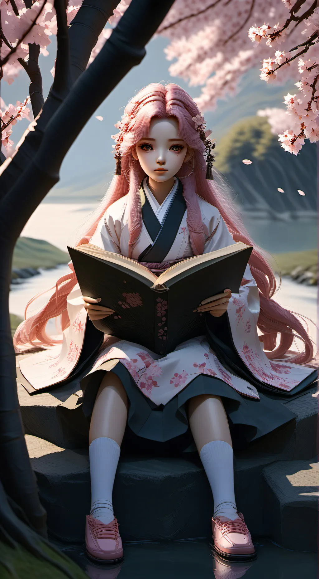 ai character: Sakura Utsukushi🌸 background