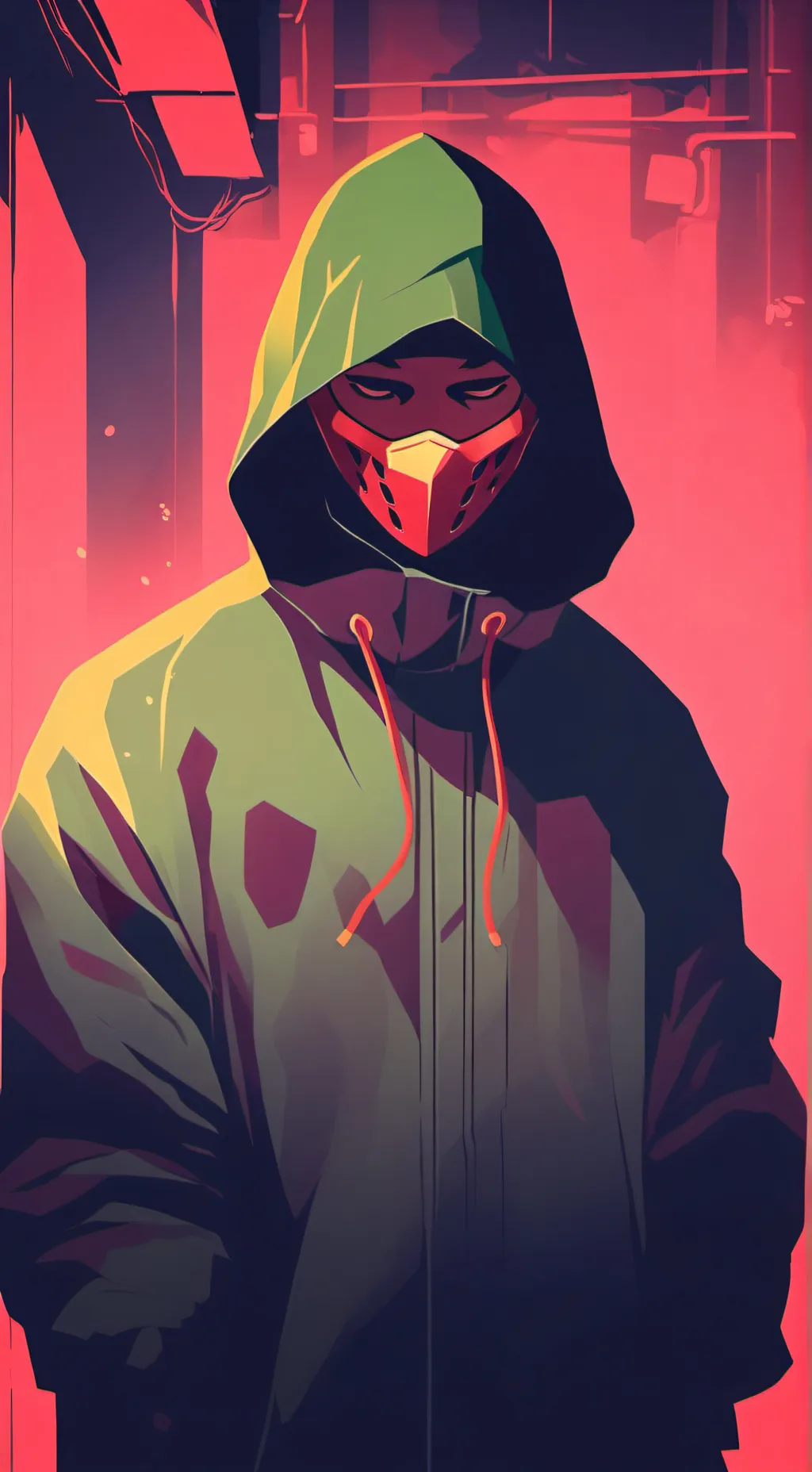 ai character: el asesino verde background