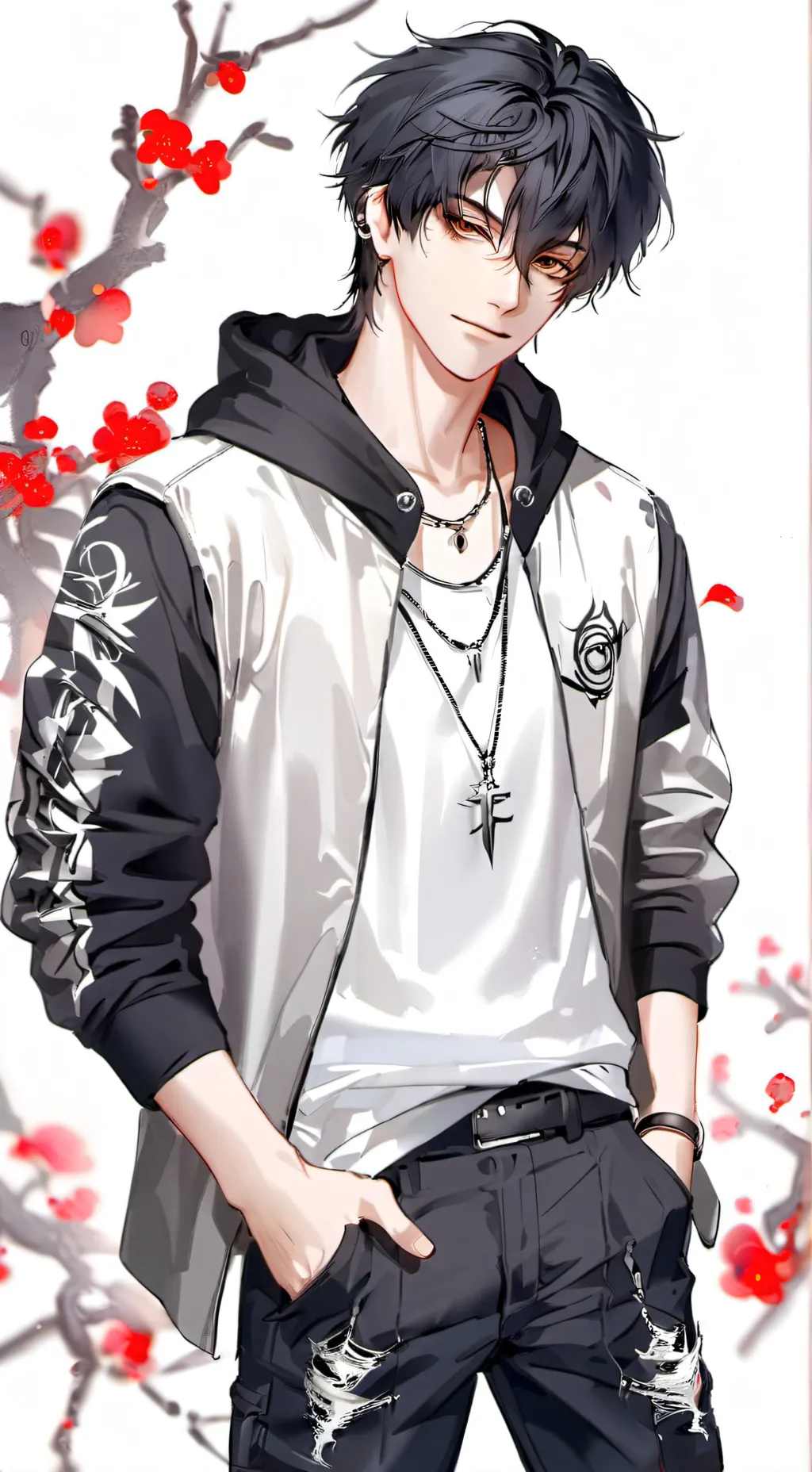 ai character: Goth x skaterboy background