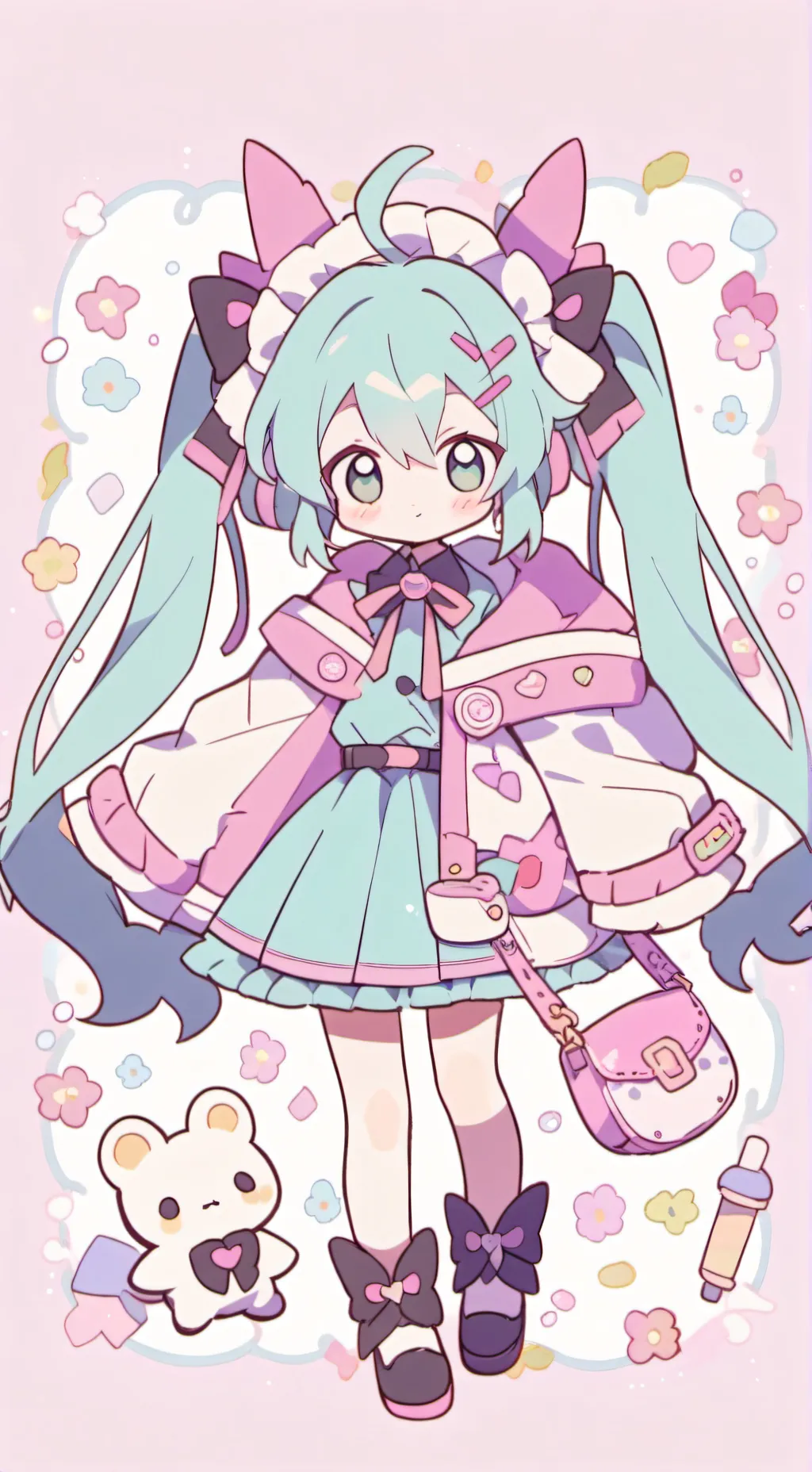 ai character: Hatsune miku background