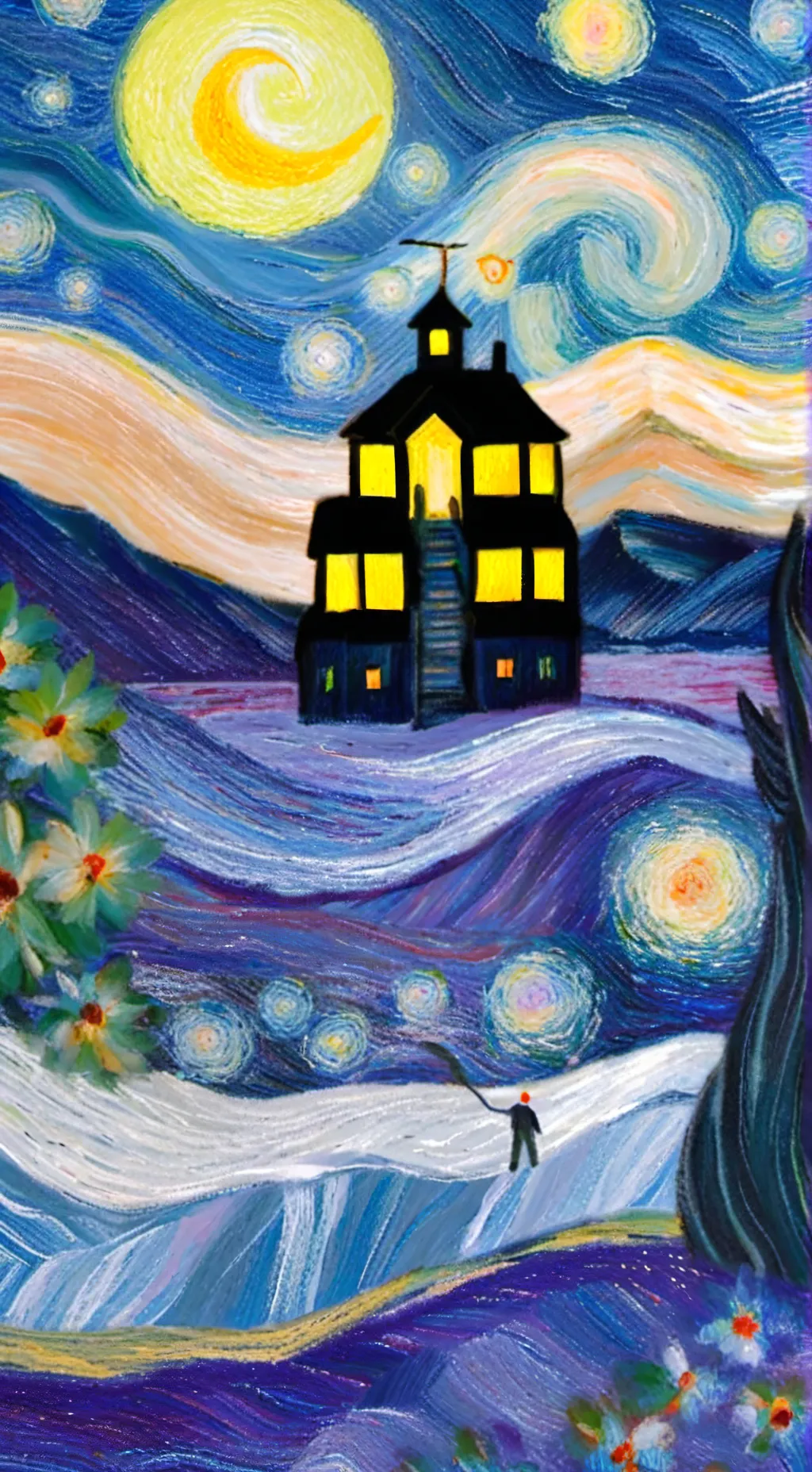 ai character: Dandys world mains background