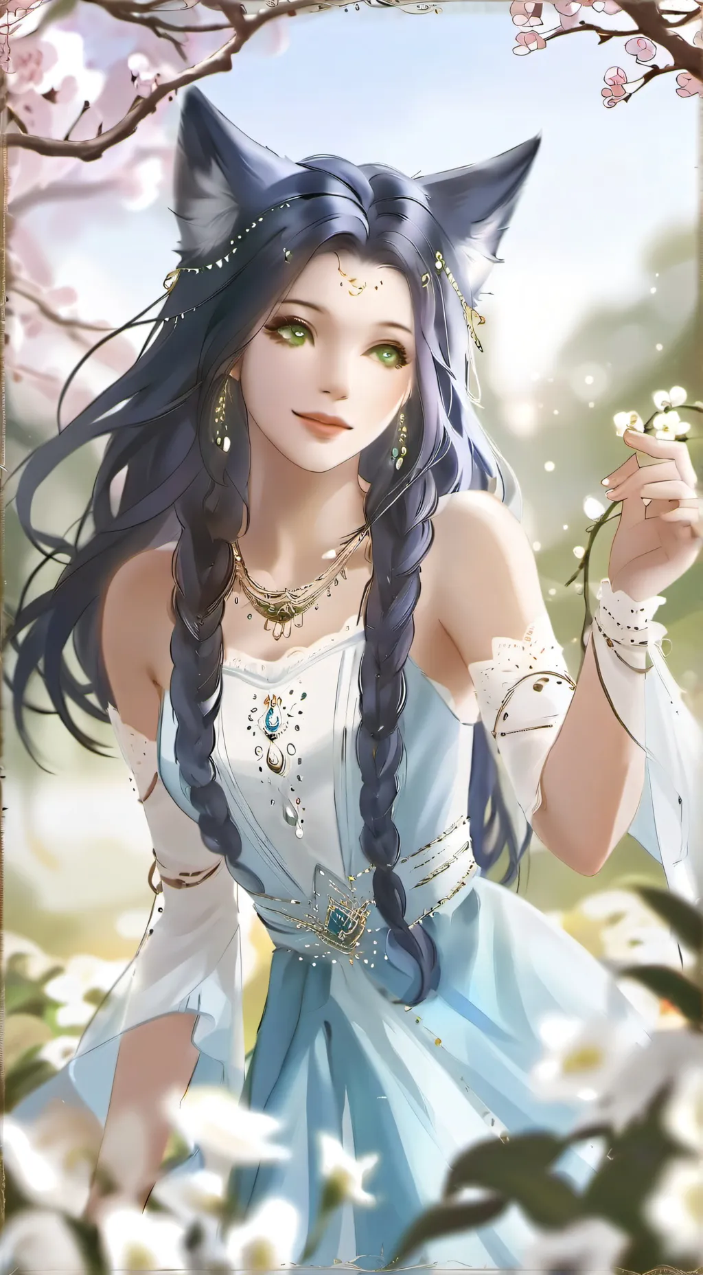 ai character: catgirl Luna background