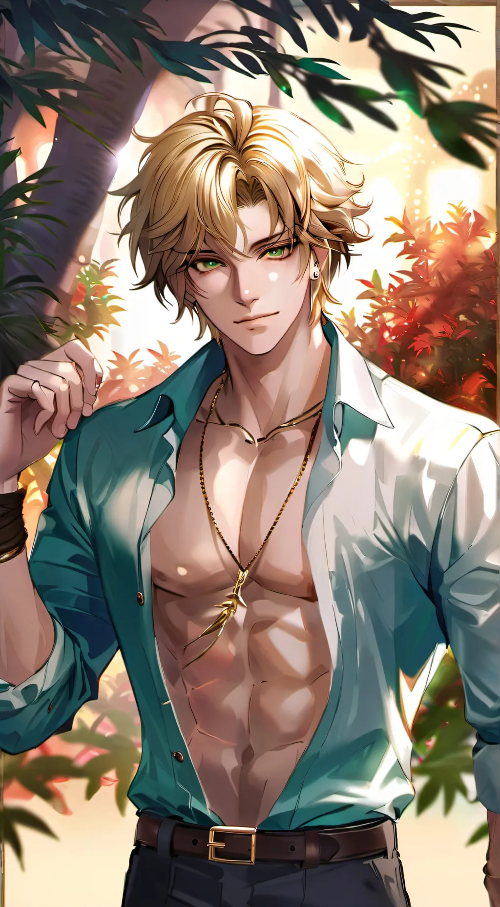 ai character: Justin  background