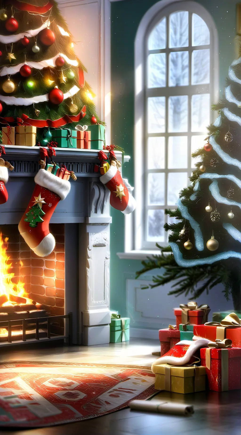 ai character: Christmas Forsaken background