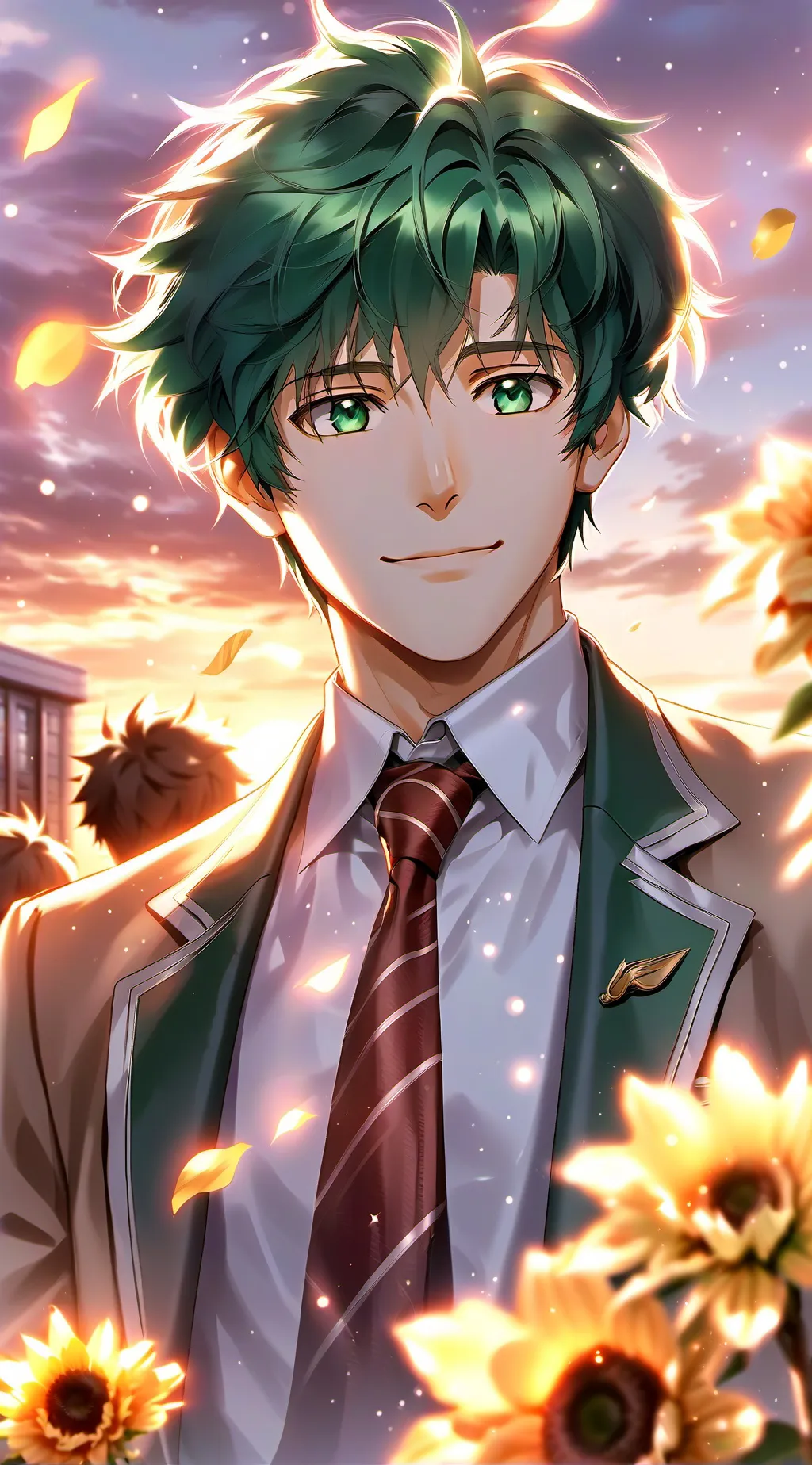 ai character: Bakugo kisses 💋 background