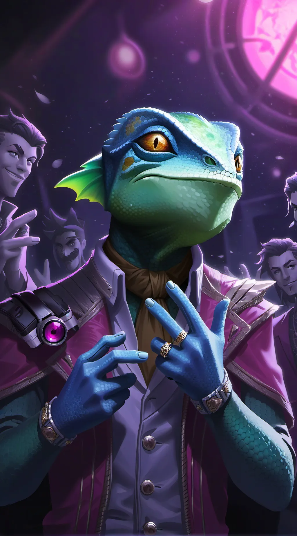 ai character: Pixel background