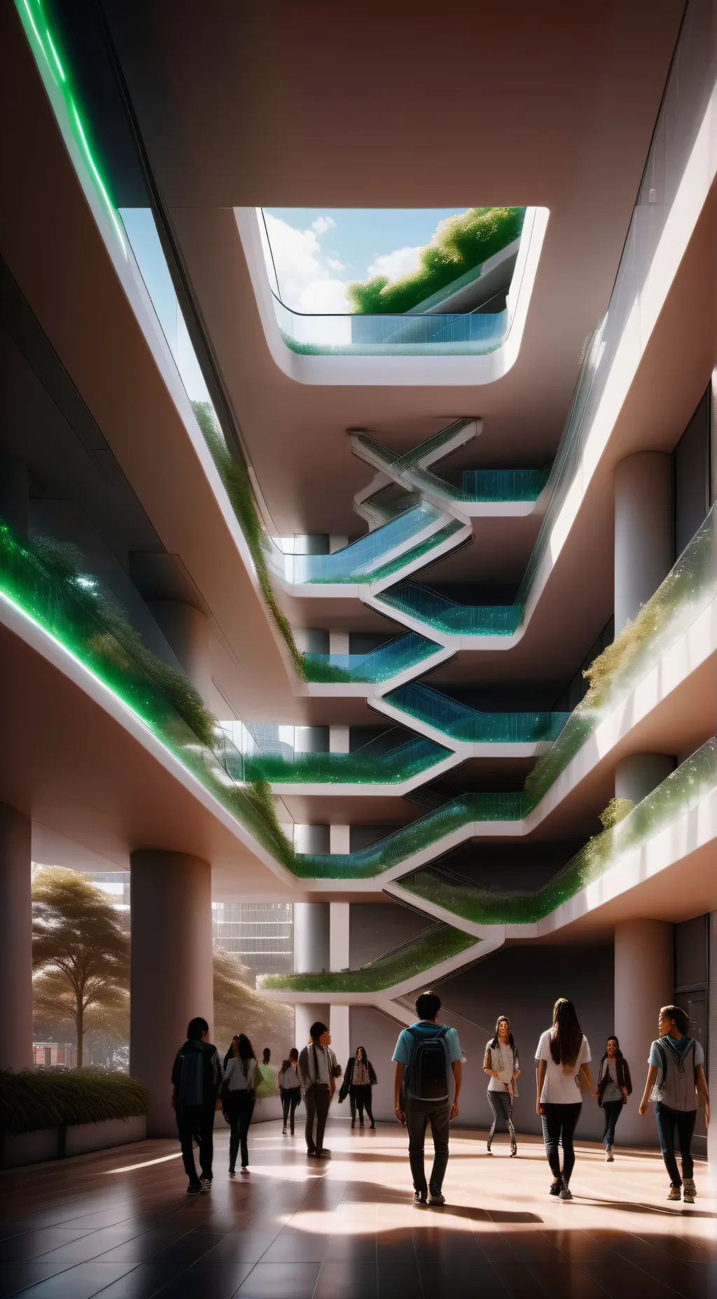 ai character: mech high school  background